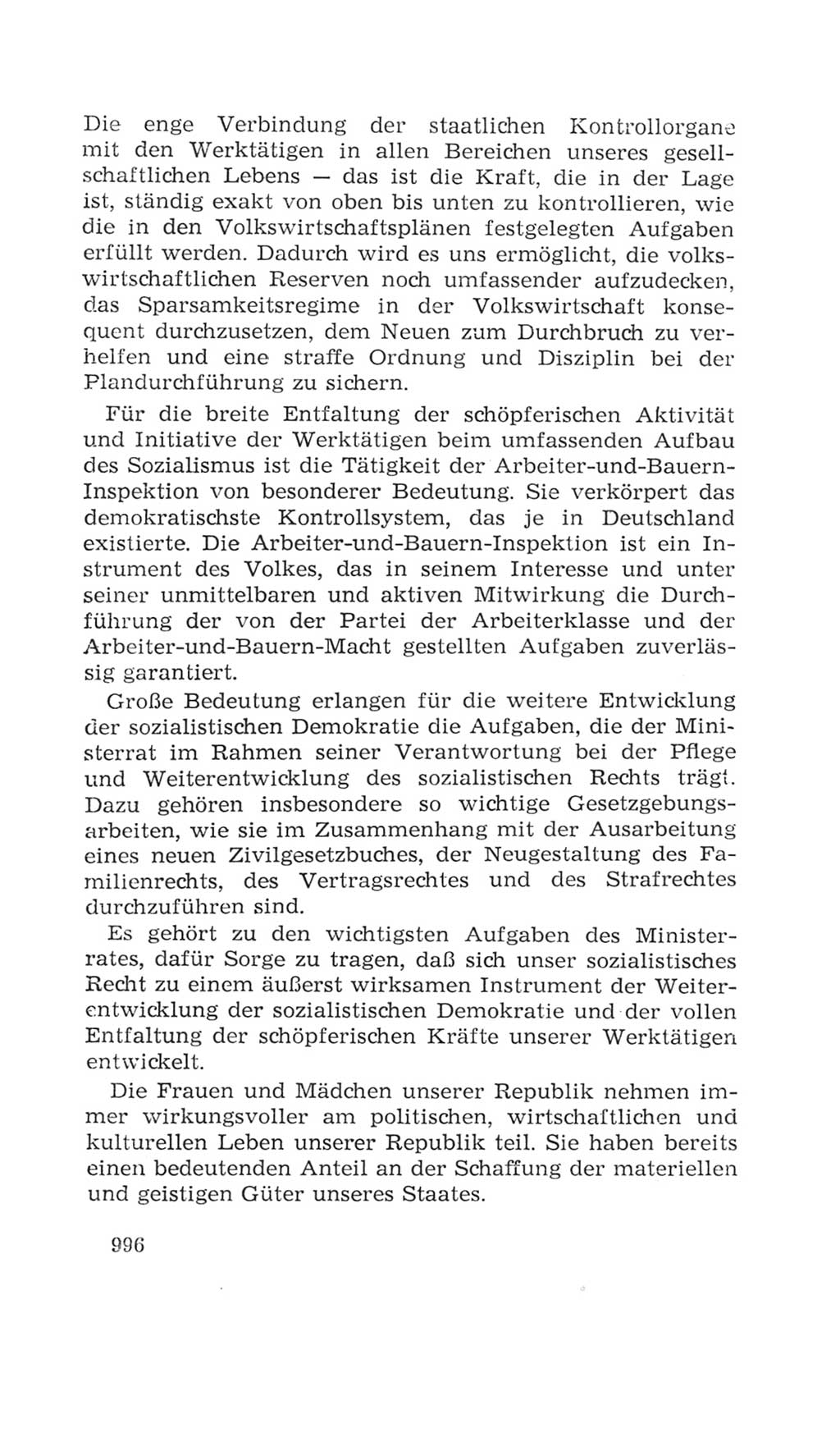 Volkskammer (VK) der Deutschen Demokratischen Republik (DDR), 4. Wahlperiode 1963-1967, Seite 996 (VK. DDR 4. WP. 1963-1967, S. 996)