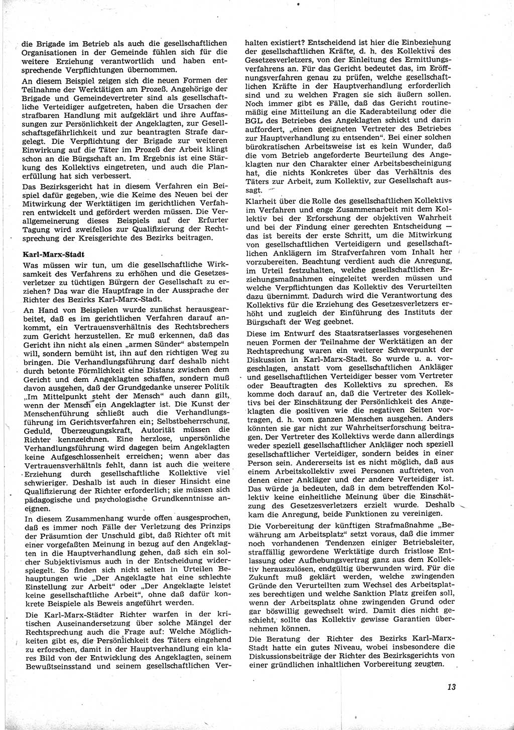 Neue Justiz (NJ), Zeitschrift für Recht und Rechtswissenschaft [Deutsche Demokratische Republik (DDR)], 17. Jahrgang 1963, Seite 13 (NJ DDR 1963, S. 13)