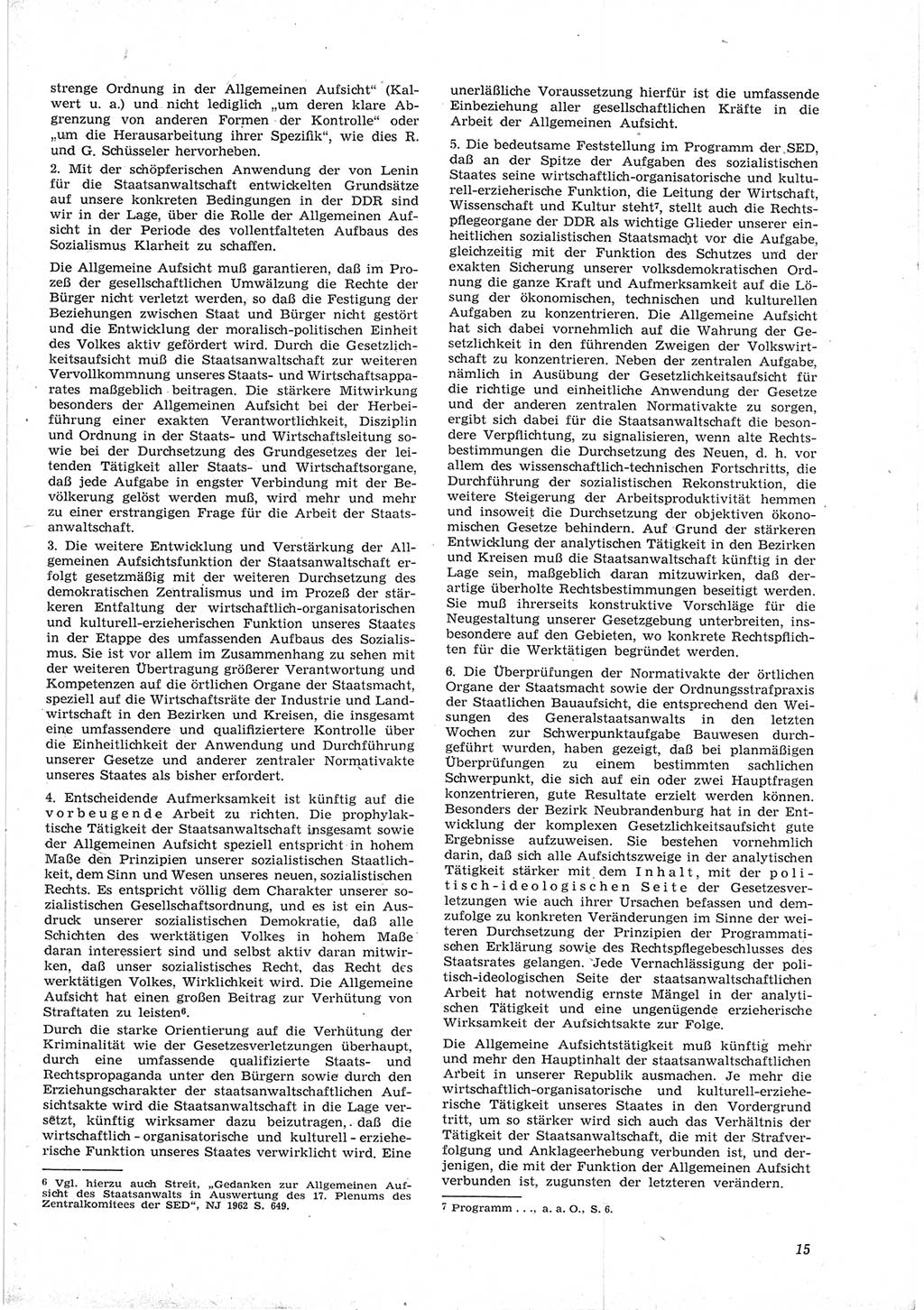 Neue Justiz (NJ), Zeitschrift für Recht und Rechtswissenschaft [Deutsche Demokratische Republik (DDR)], 17. Jahrgang 1963, Seite 15 (NJ DDR 1963, S. 15)