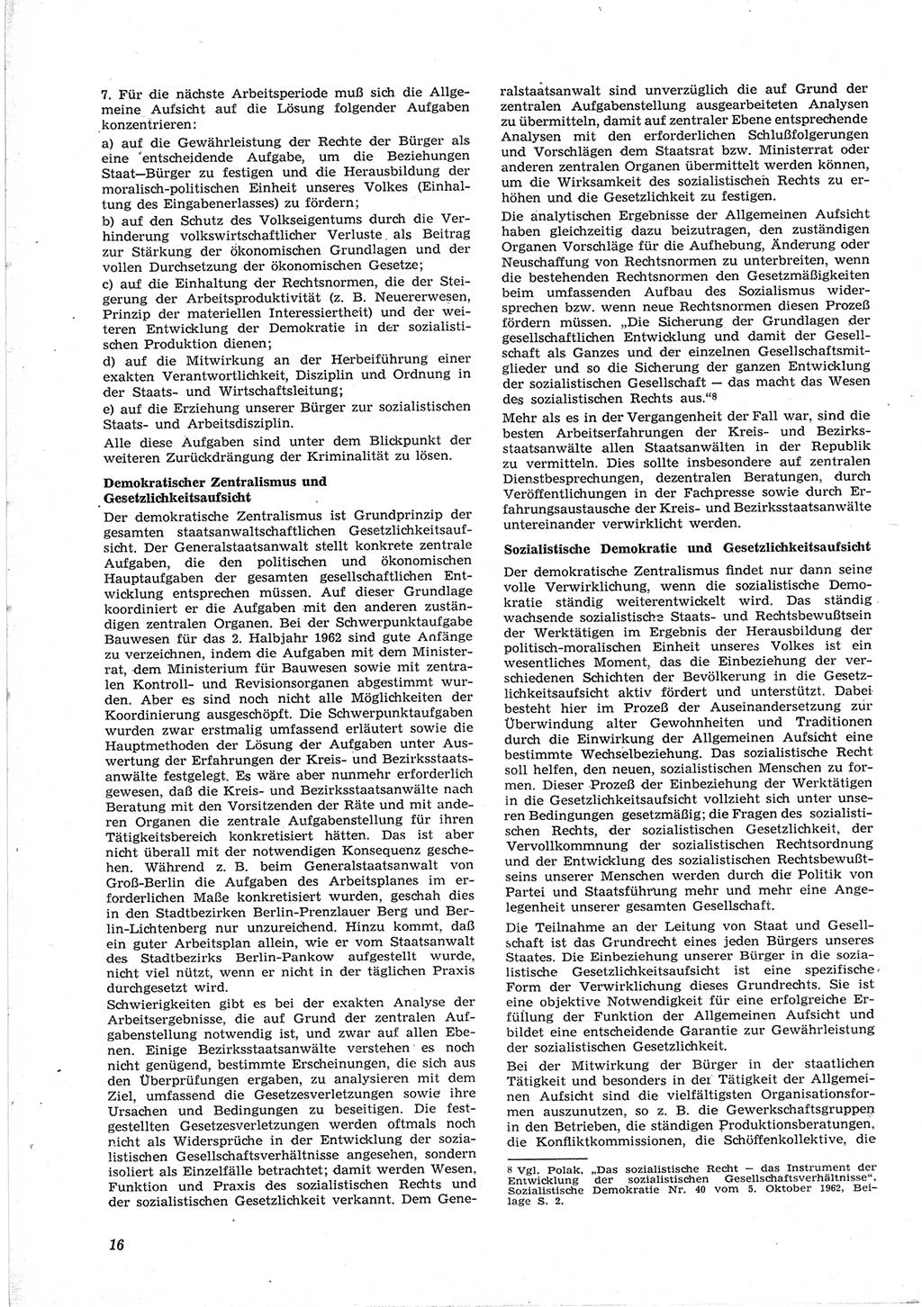 Neue Justiz (NJ), Zeitschrift für Recht und Rechtswissenschaft [Deutsche Demokratische Republik (DDR)], 17. Jahrgang 1963, Seite 16 (NJ DDR 1963, S. 16)