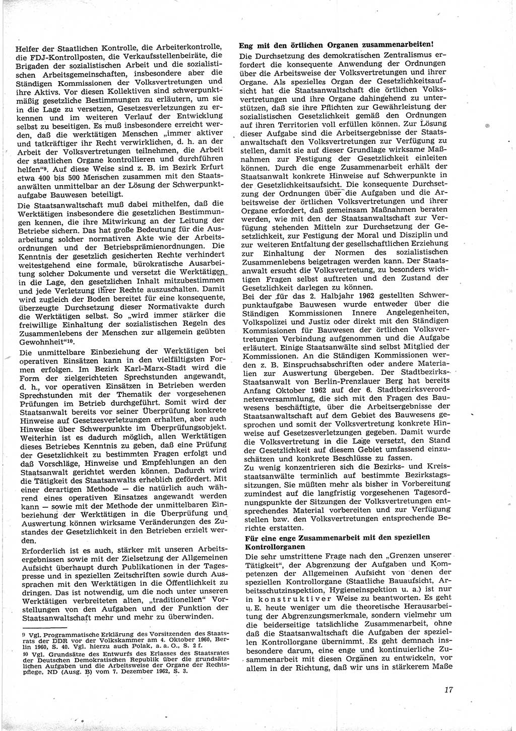Neue Justiz (NJ), Zeitschrift für Recht und Rechtswissenschaft [Deutsche Demokratische Republik (DDR)], 17. Jahrgang 1963, Seite 17 (NJ DDR 1963, S. 17)