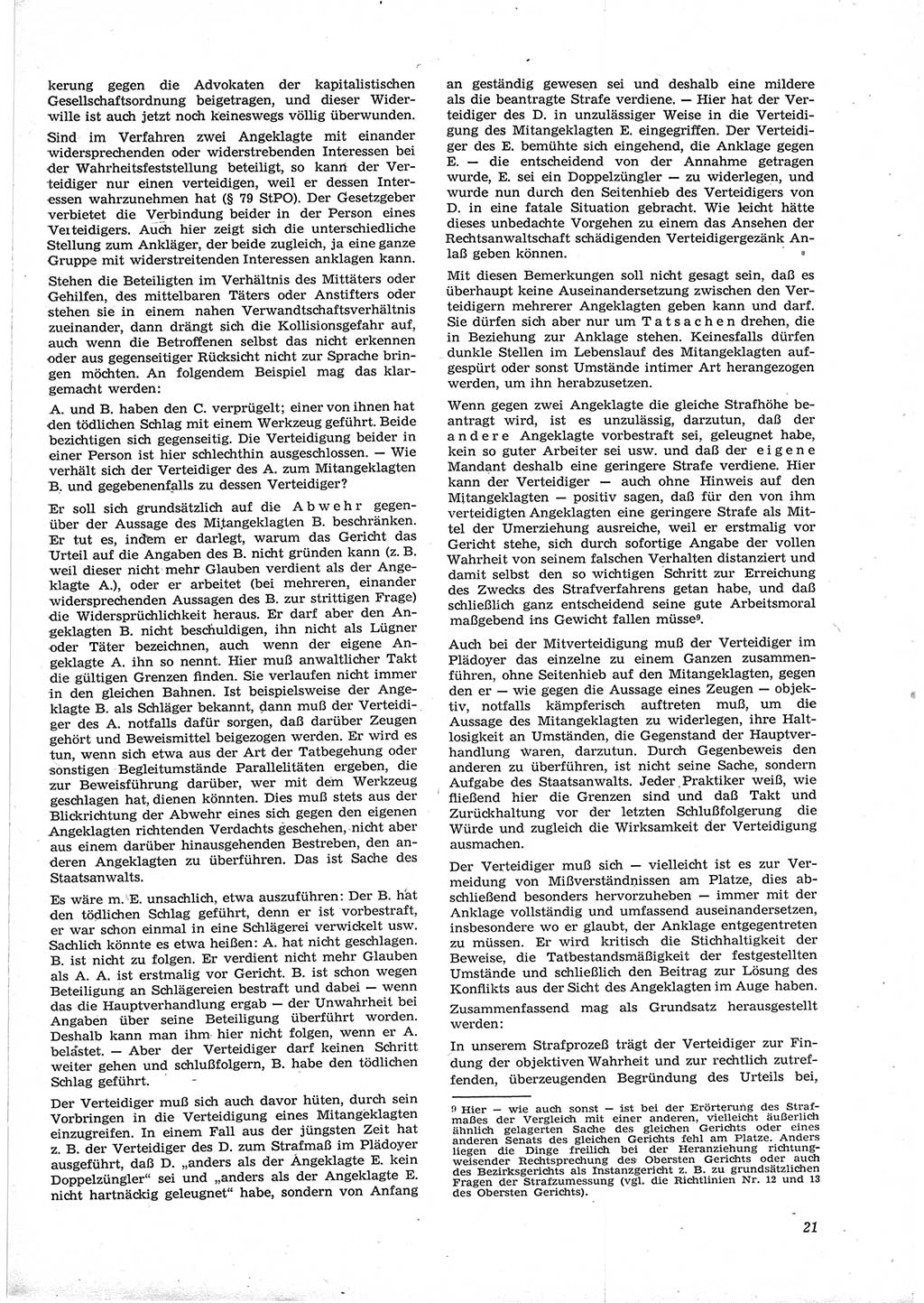 Neue Justiz (NJ), Zeitschrift für Recht und Rechtswissenschaft [Deutsche Demokratische Republik (DDR)], 17. Jahrgang 1963, Seite 21 (NJ DDR 1963, S. 21)