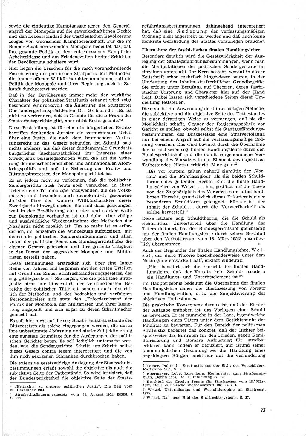 Neue Justiz (NJ), Zeitschrift für Recht und Rechtswissenschaft [Deutsche Demokratische Republik (DDR)], 17. Jahrgang 1963, Seite 23 (NJ DDR 1963, S. 23)