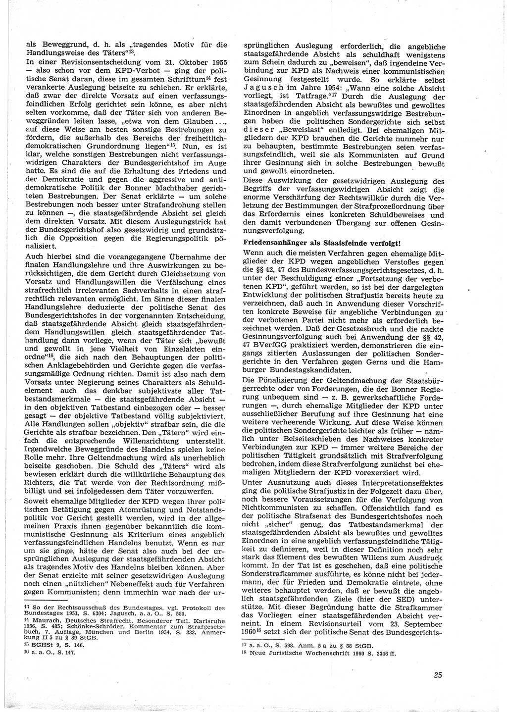 Neue Justiz (NJ), Zeitschrift für Recht und Rechtswissenschaft [Deutsche Demokratische Republik (DDR)], 17. Jahrgang 1963, Seite 25 (NJ DDR 1963, S. 25)