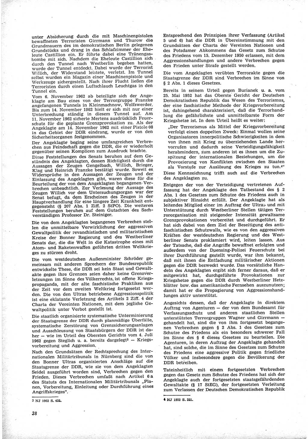 Neue Justiz (NJ), Zeitschrift für Recht und Rechtswissenschaft [Deutsche Demokratische Republik (DDR)], 17. Jahrgang 1963, Seite 38 (NJ DDR 1963, S. 38)