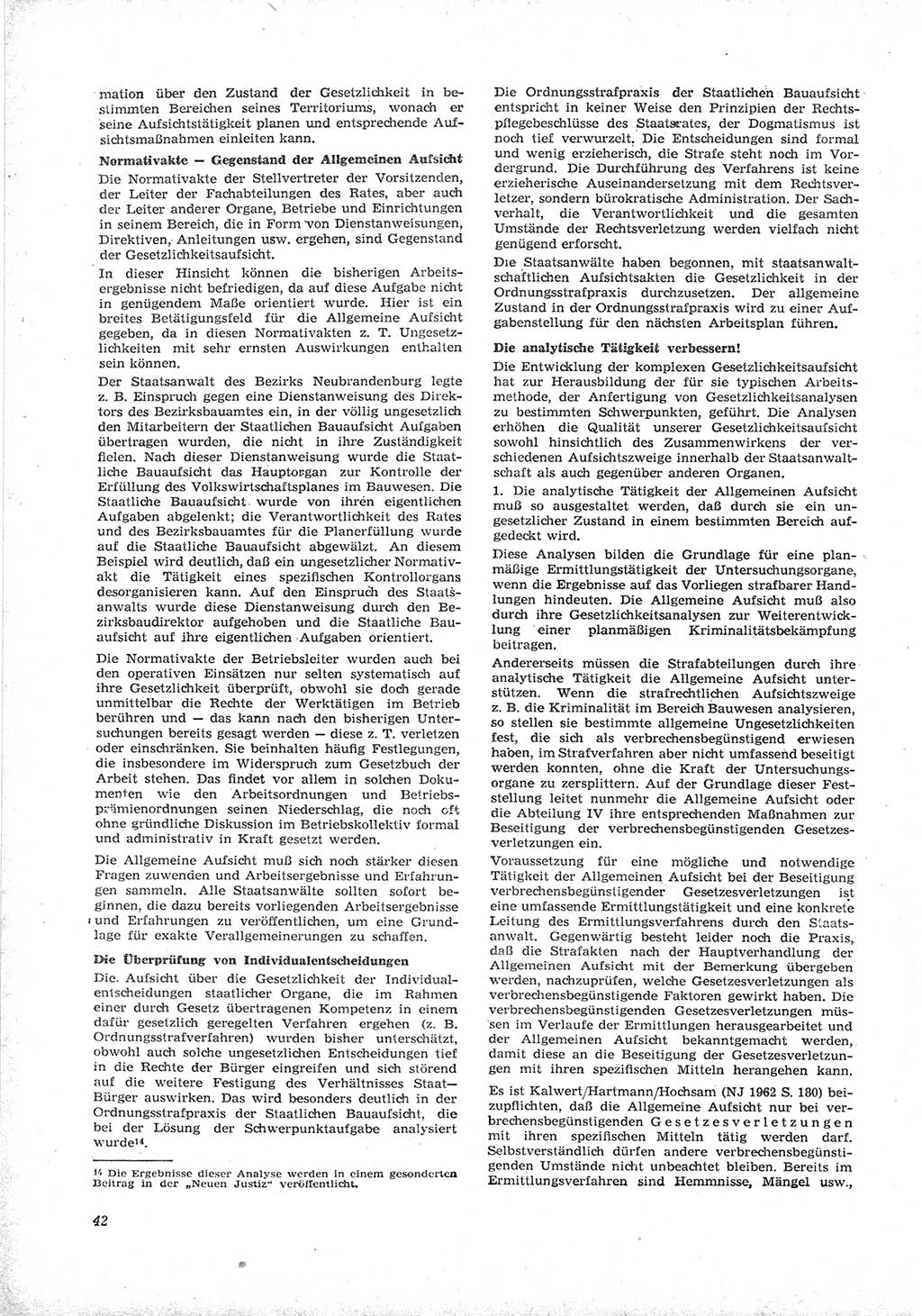 Neue Justiz (NJ), Zeitschrift für Recht und Rechtswissenschaft [Deutsche Demokratische Republik (DDR)], 17. Jahrgang 1963, Seite 42 (NJ DDR 1963, S. 42)