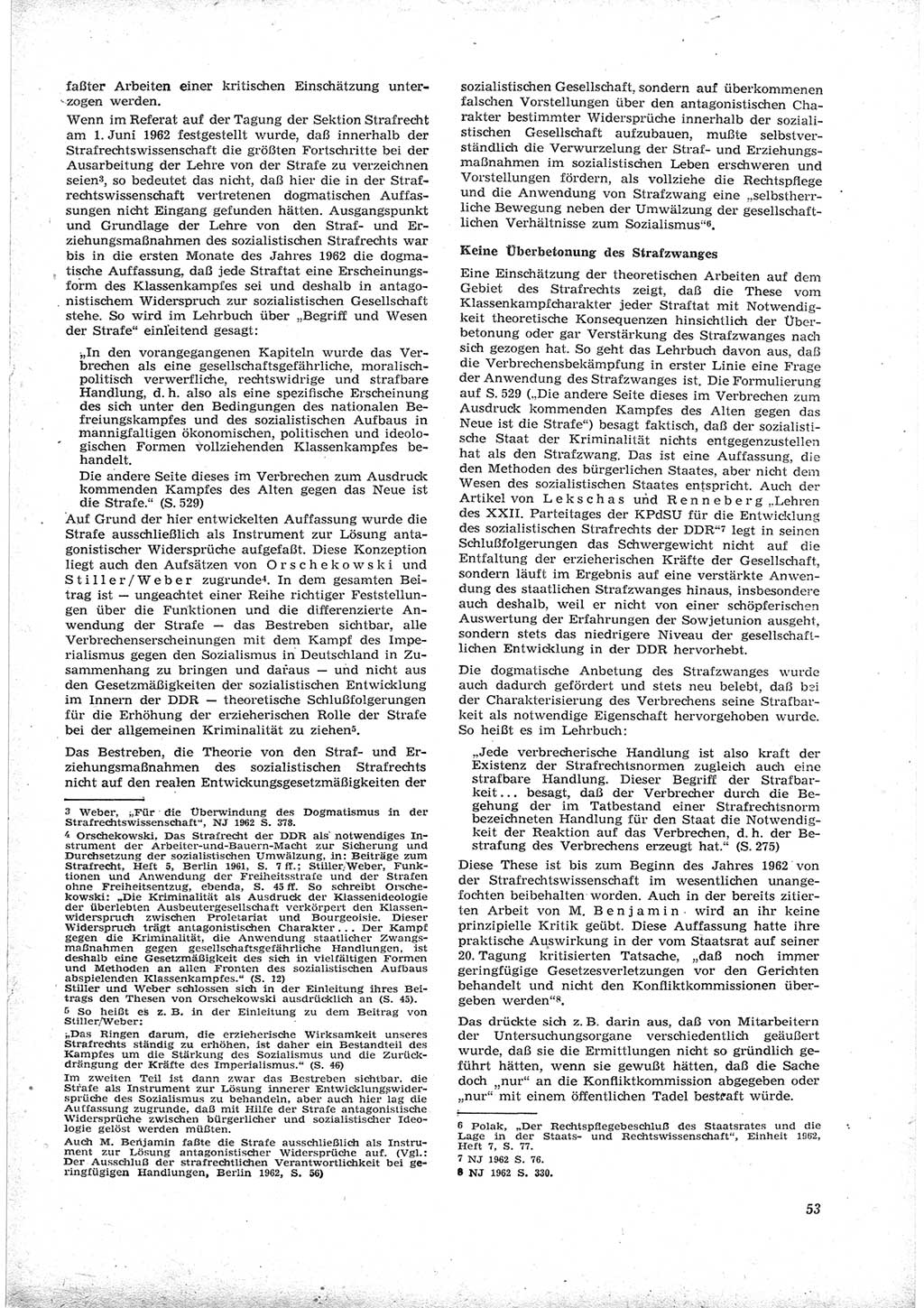 Neue Justiz (NJ), Zeitschrift für Recht und Rechtswissenschaft [Deutsche Demokratische Republik (DDR)], 17. Jahrgang 1963, Seite 53 (NJ DDR 1963, S. 53)