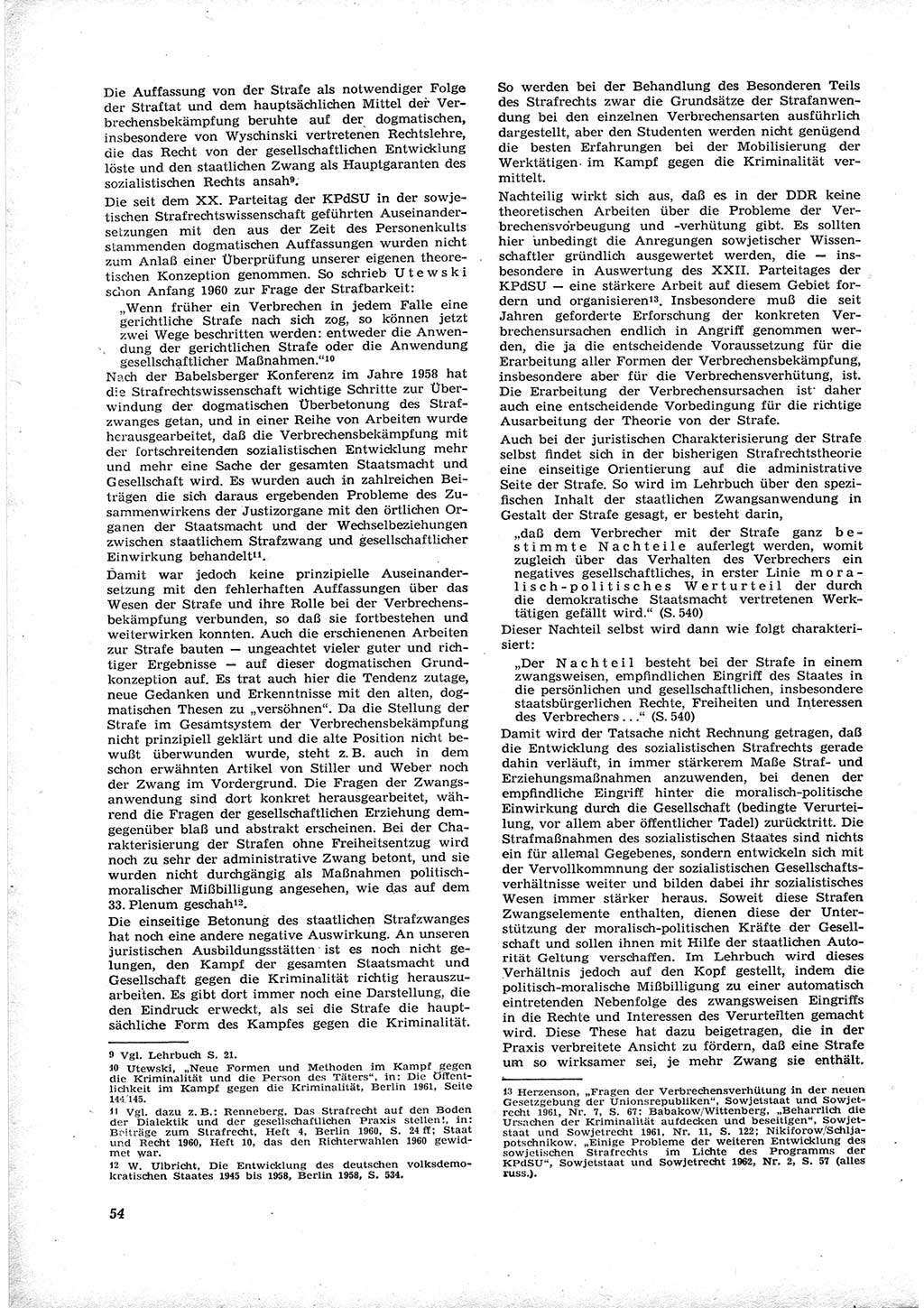 Neue Justiz (NJ), Zeitschrift für Recht und Rechtswissenschaft [Deutsche Demokratische Republik (DDR)], 17. Jahrgang 1963, Seite 54 (NJ DDR 1963, S. 54)