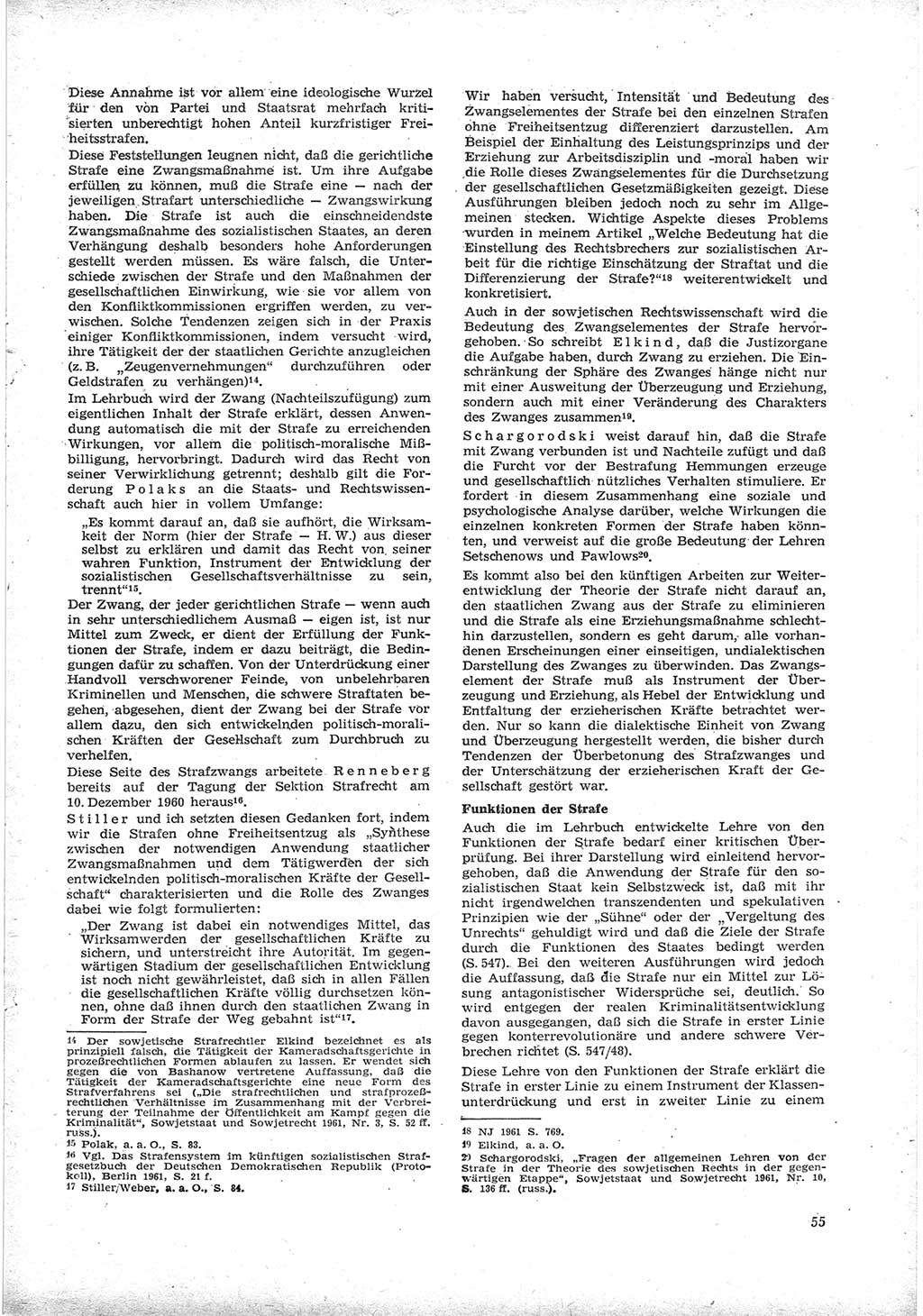Neue Justiz (NJ), Zeitschrift für Recht und Rechtswissenschaft [Deutsche Demokratische Republik (DDR)], 17. Jahrgang 1963, Seite 55 (NJ DDR 1963, S. 55)