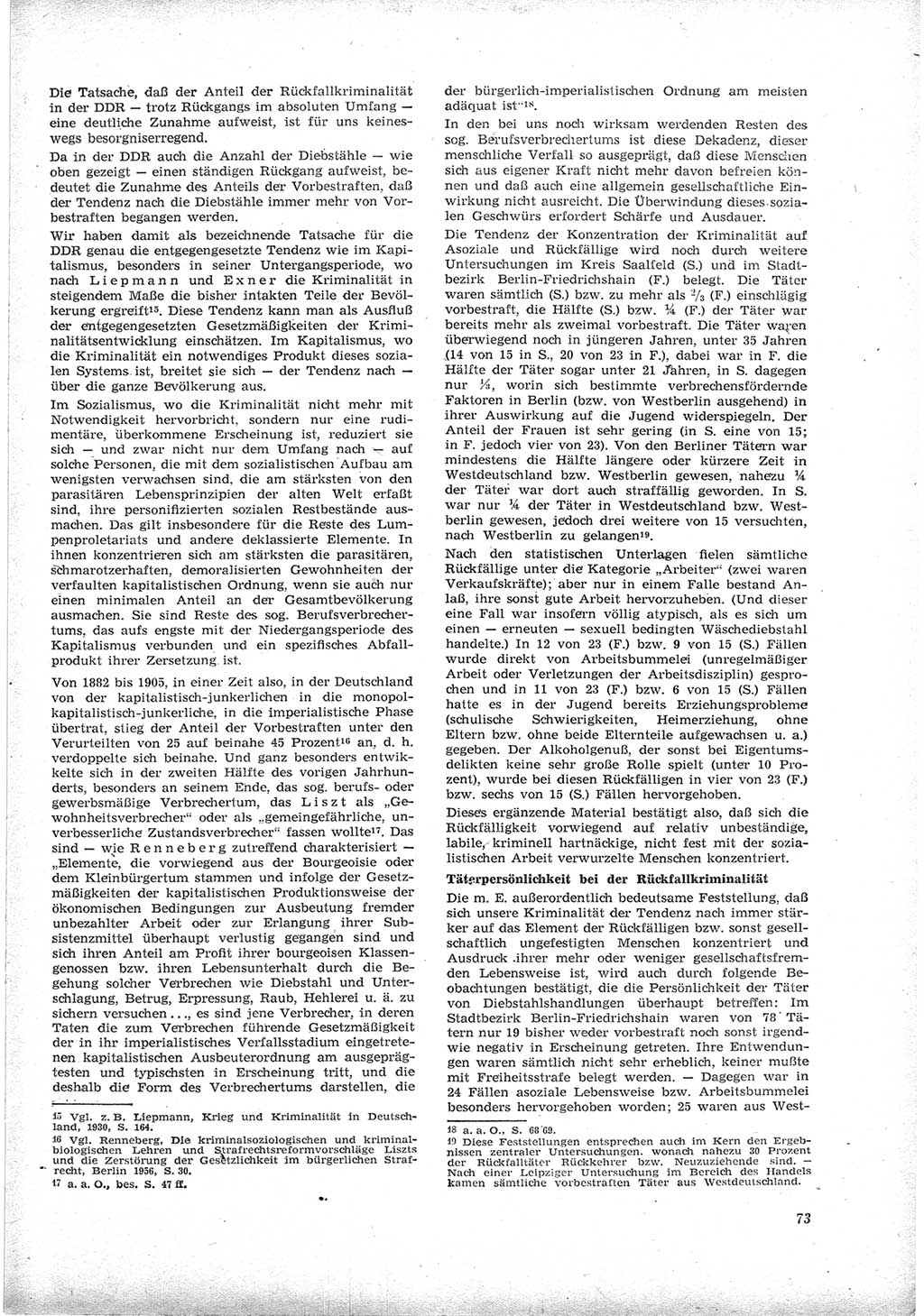 Neue Justiz (NJ), Zeitschrift für Recht und Rechtswissenschaft [Deutsche Demokratische Republik (DDR)], 17. Jahrgang 1963, Seite 73 (NJ DDR 1963, S. 73)