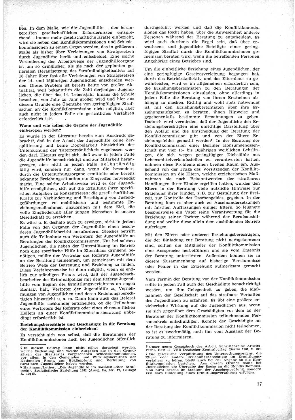 Neue Justiz (NJ), Zeitschrift für Recht und Rechtswissenschaft [Deutsche Demokratische Republik (DDR)], 17. Jahrgang 1963, Seite 77 (NJ DDR 1963, S. 77)