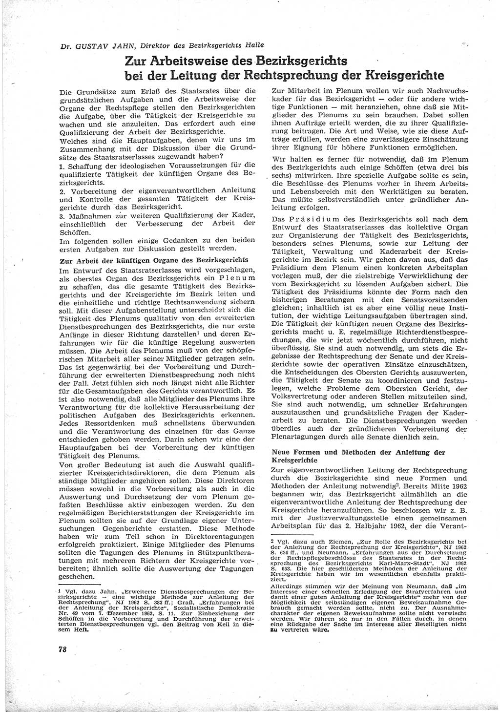 Neue Justiz (NJ), Zeitschrift für Recht und Rechtswissenschaft [Deutsche Demokratische Republik (DDR)], 17. Jahrgang 1963, Seite 78 (NJ DDR 1963, S. 78)