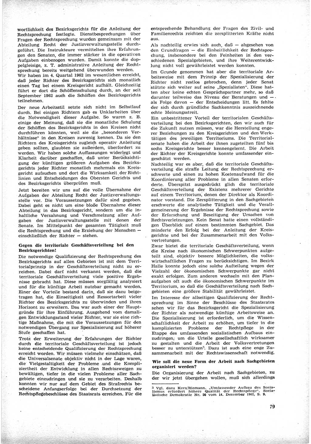 Neue Justiz (NJ), Zeitschrift für Recht und Rechtswissenschaft [Deutsche Demokratische Republik (DDR)], 17. Jahrgang 1963, Seite 79 (NJ DDR 1963, S. 79)