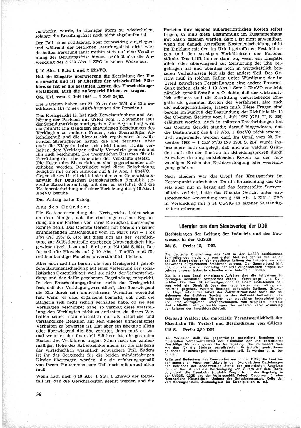 Neue Justiz (NJ), Zeitschrift für Recht und Rechtswissenschaft [Deutsche Demokratische Republik (DDR)], 17. Jahrgang 1963, Seite 96 (NJ DDR 1963, S. 96)