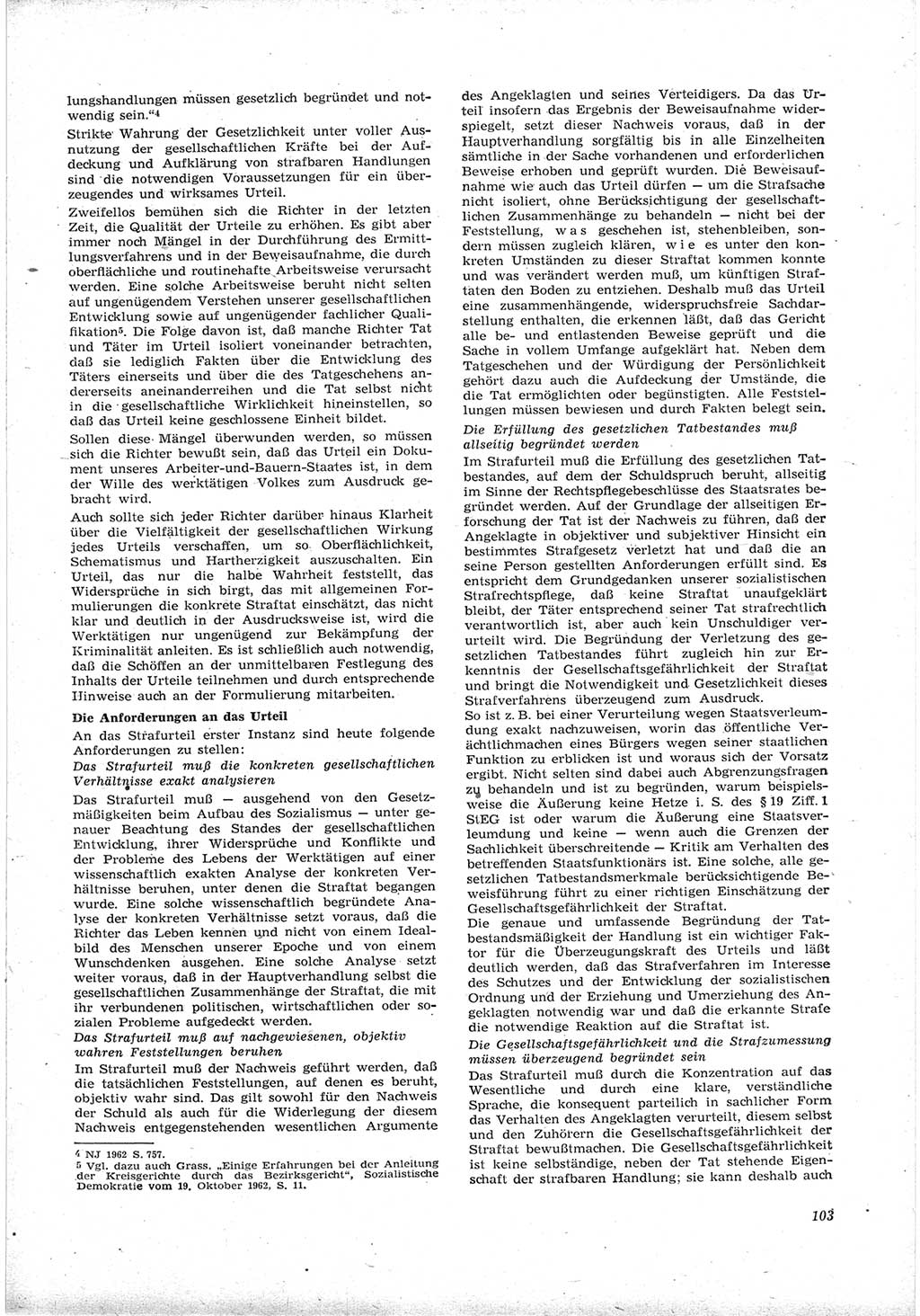 Neue Justiz (NJ), Zeitschrift für Recht und Rechtswissenschaft [Deutsche Demokratische Republik (DDR)], 17. Jahrgang 1963, Seite 103 (NJ DDR 1963, S. 103)