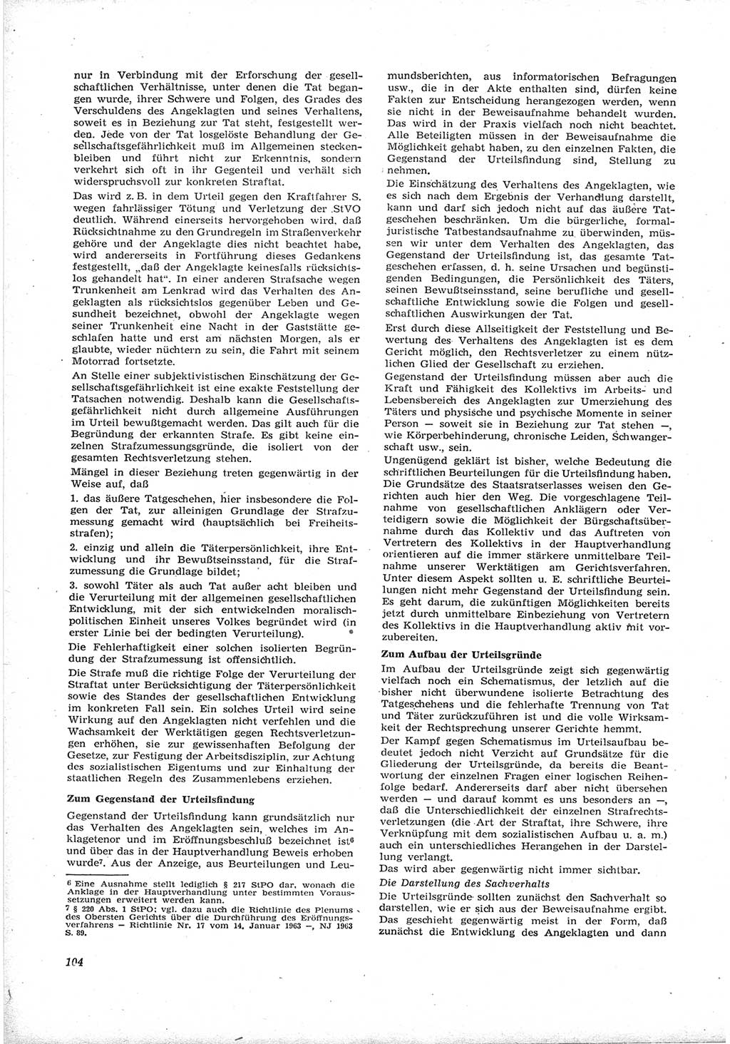 Neue Justiz (NJ), Zeitschrift für Recht und Rechtswissenschaft [Deutsche Demokratische Republik (DDR)], 17. Jahrgang 1963, Seite 104 (NJ DDR 1963, S. 104)