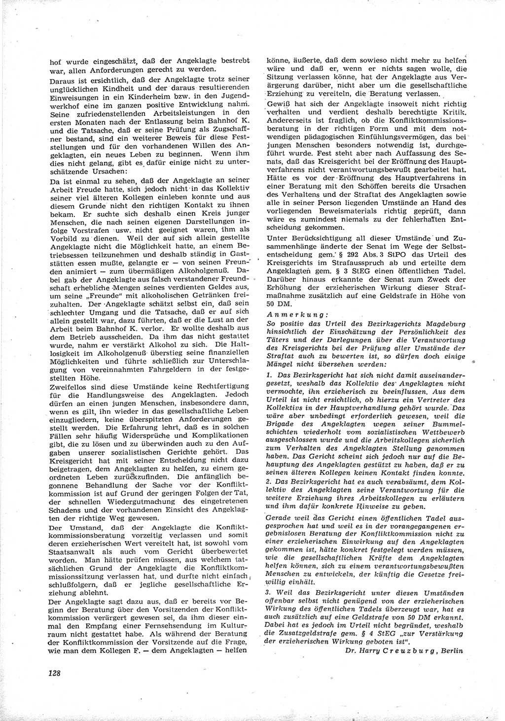 Neue Justiz (NJ), Zeitschrift für Recht und Rechtswissenschaft [Deutsche Demokratische Republik (DDR)], 17. Jahrgang 1963, Seite 128 (NJ DDR 1963, S. 128)