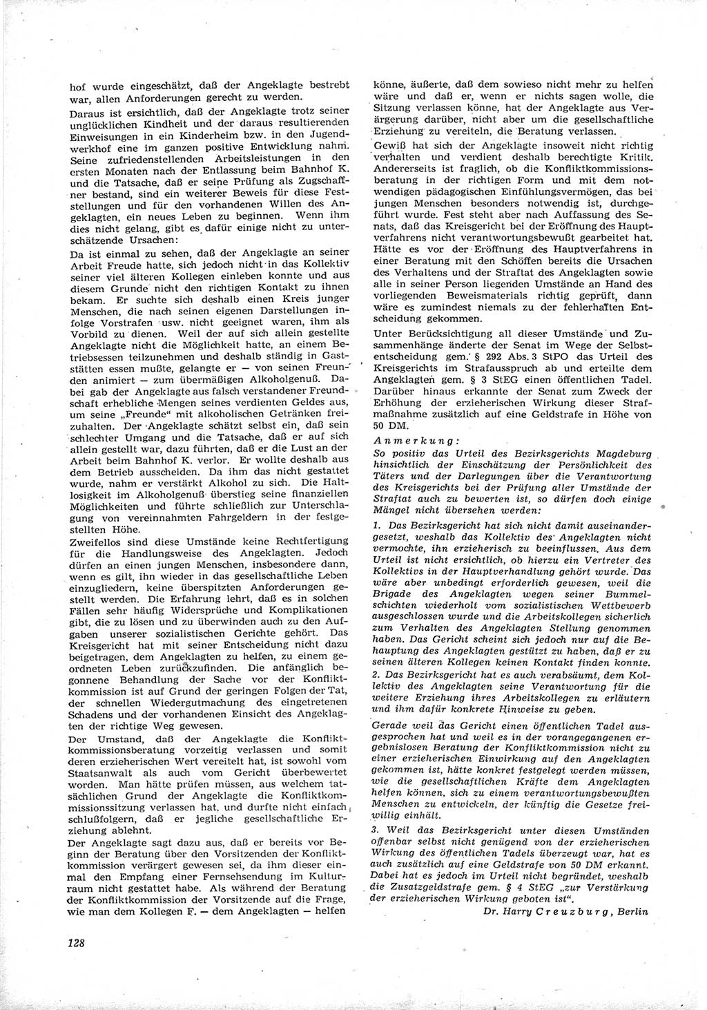 Neue Justiz (NJ), Zeitschrift für Recht und Rechtswissenschaft [Deutsche Demokratische Republik (DDR)], 17. Jahrgang 1963, Seite 128 (NJ DDR 1963, S. 128)