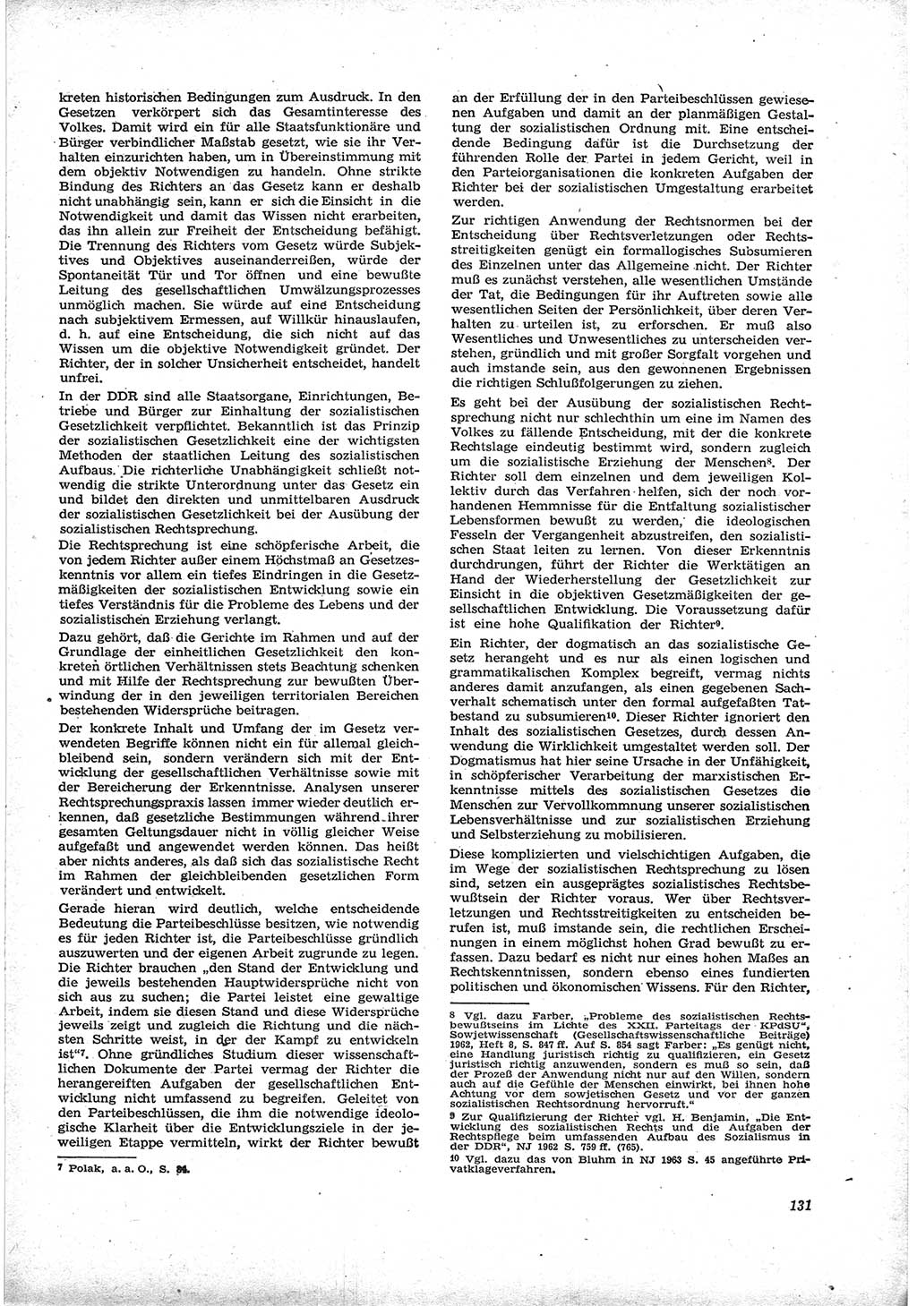 Neue Justiz (NJ), Zeitschrift für Recht und Rechtswissenschaft [Deutsche Demokratische Republik (DDR)], 17. Jahrgang 1963, Seite 131 (NJ DDR 1963, S. 131)