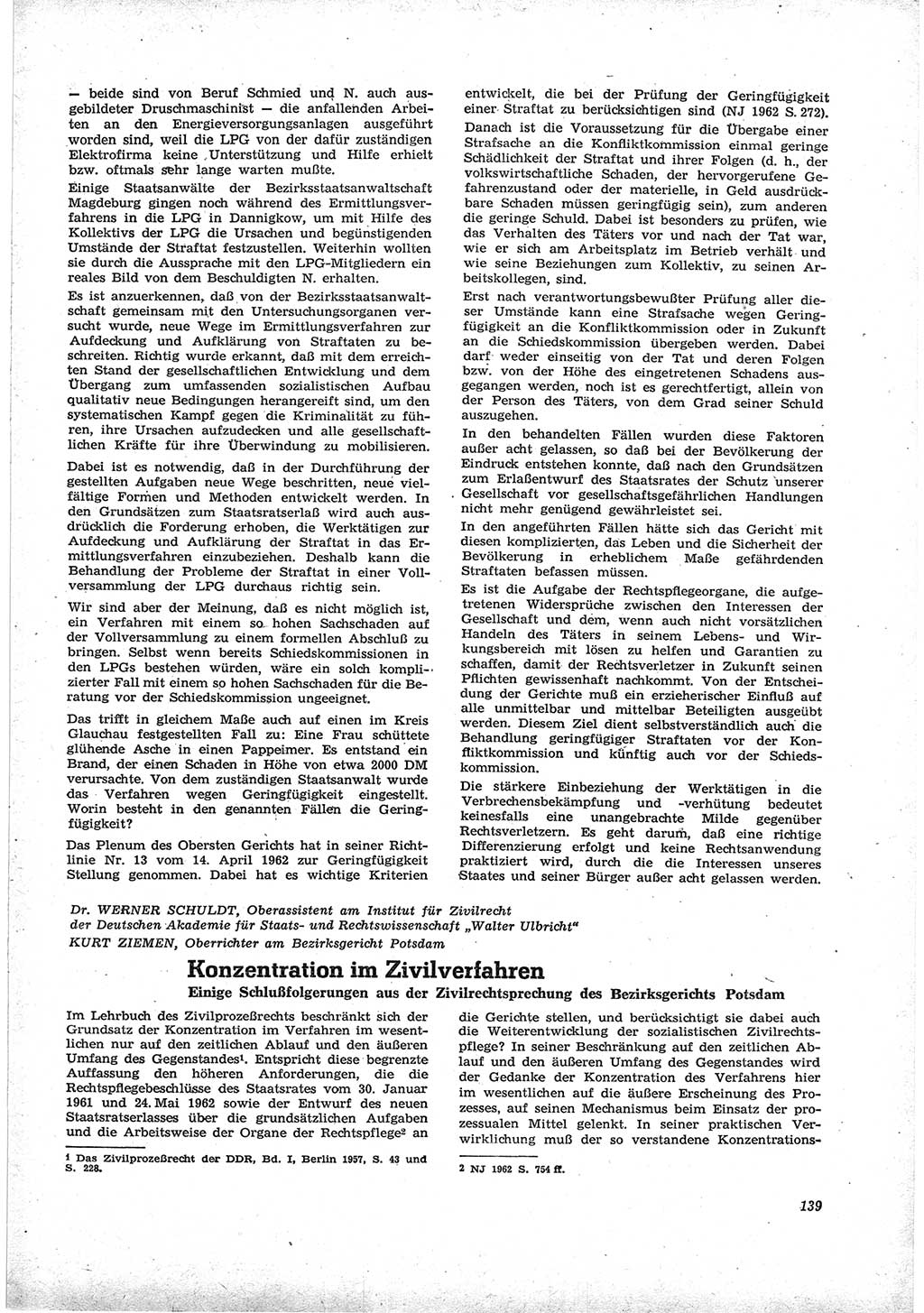 Neue Justiz (NJ), Zeitschrift für Recht und Rechtswissenschaft [Deutsche Demokratische Republik (DDR)], 17. Jahrgang 1963, Seite 139 (NJ DDR 1963, S. 139)