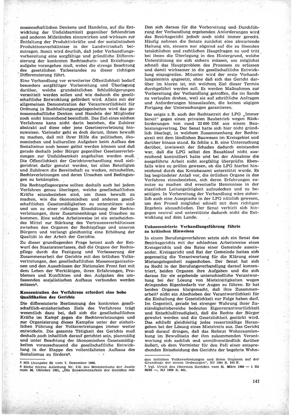 Neue Justiz (NJ), Zeitschrift für Recht und Rechtswissenschaft [Deutsche Demokratische Republik (DDR)], 17. Jahrgang 1963, Seite 141 (NJ DDR 1963, S. 141)