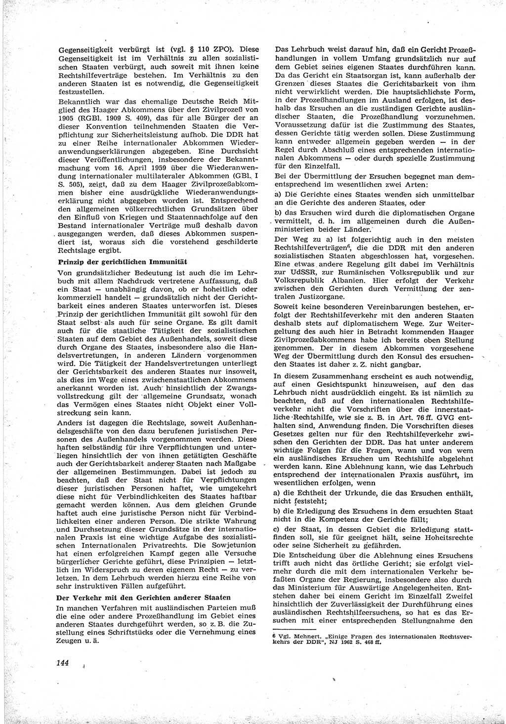 Neue Justiz (NJ), Zeitschrift für Recht und Rechtswissenschaft [Deutsche Demokratische Republik (DDR)], 17. Jahrgang 1963, Seite 144 (NJ DDR 1963, S. 144)