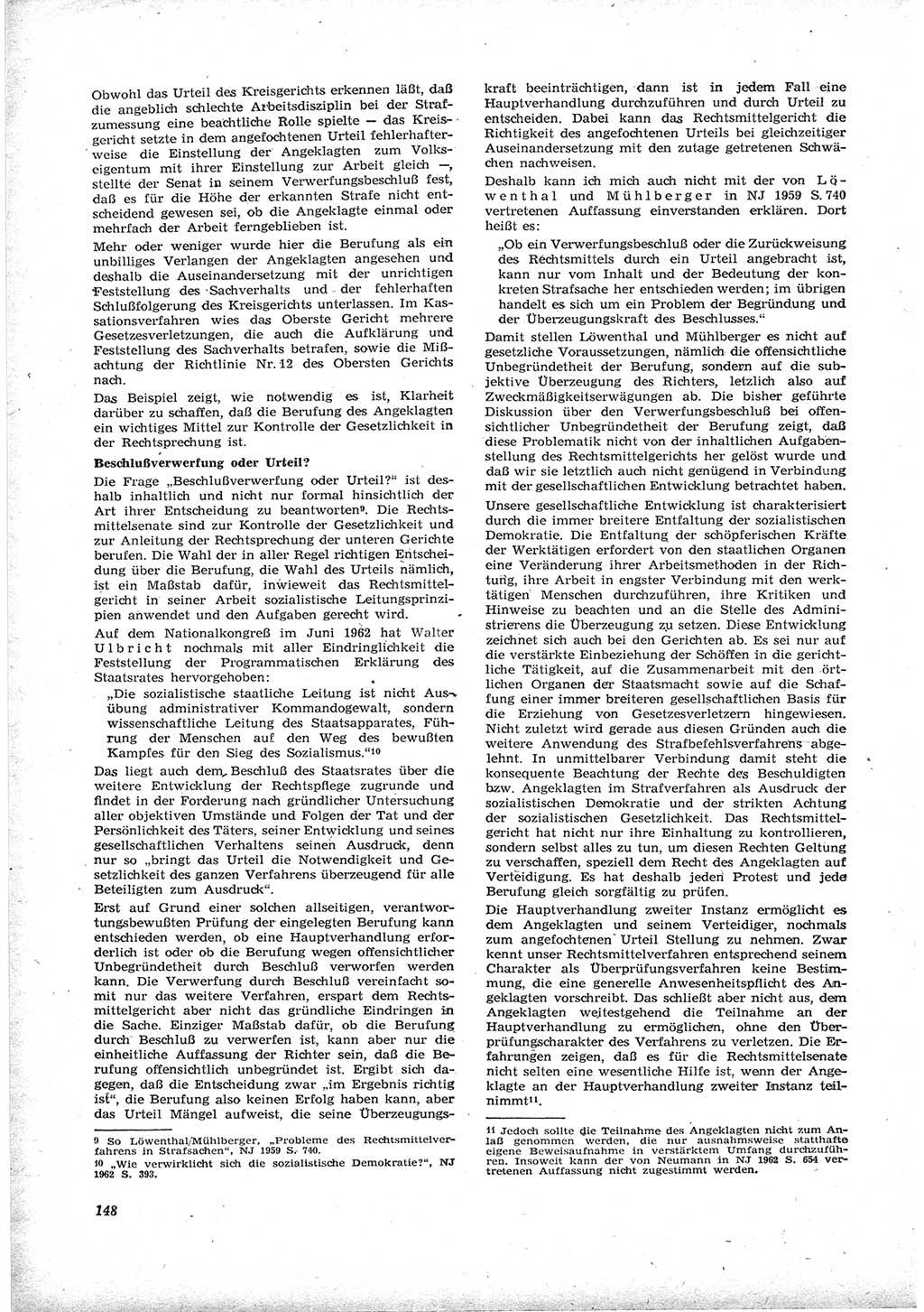 Neue Justiz (NJ), Zeitschrift für Recht und Rechtswissenschaft [Deutsche Demokratische Republik (DDR)], 17. Jahrgang 1963, Seite 148 (NJ DDR 1963, S. 148)