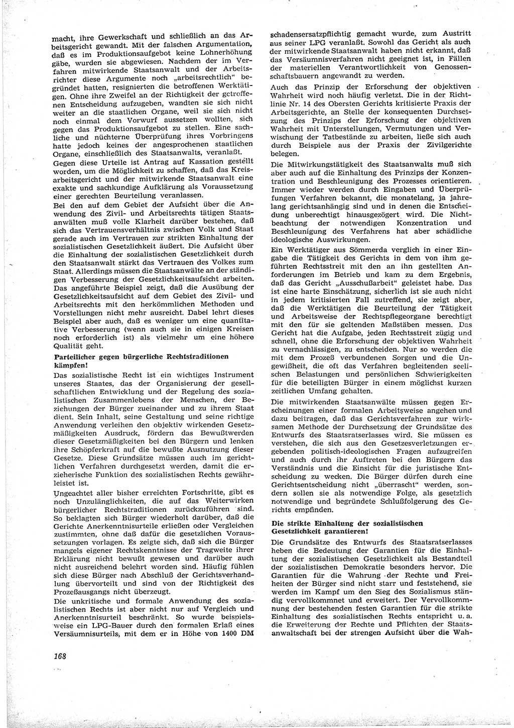 Neue Justiz (NJ), Zeitschrift für Recht und Rechtswissenschaft [Deutsche Demokratische Republik (DDR)], 17. Jahrgang 1963, Seite 168 (NJ DDR 1963, S. 168)