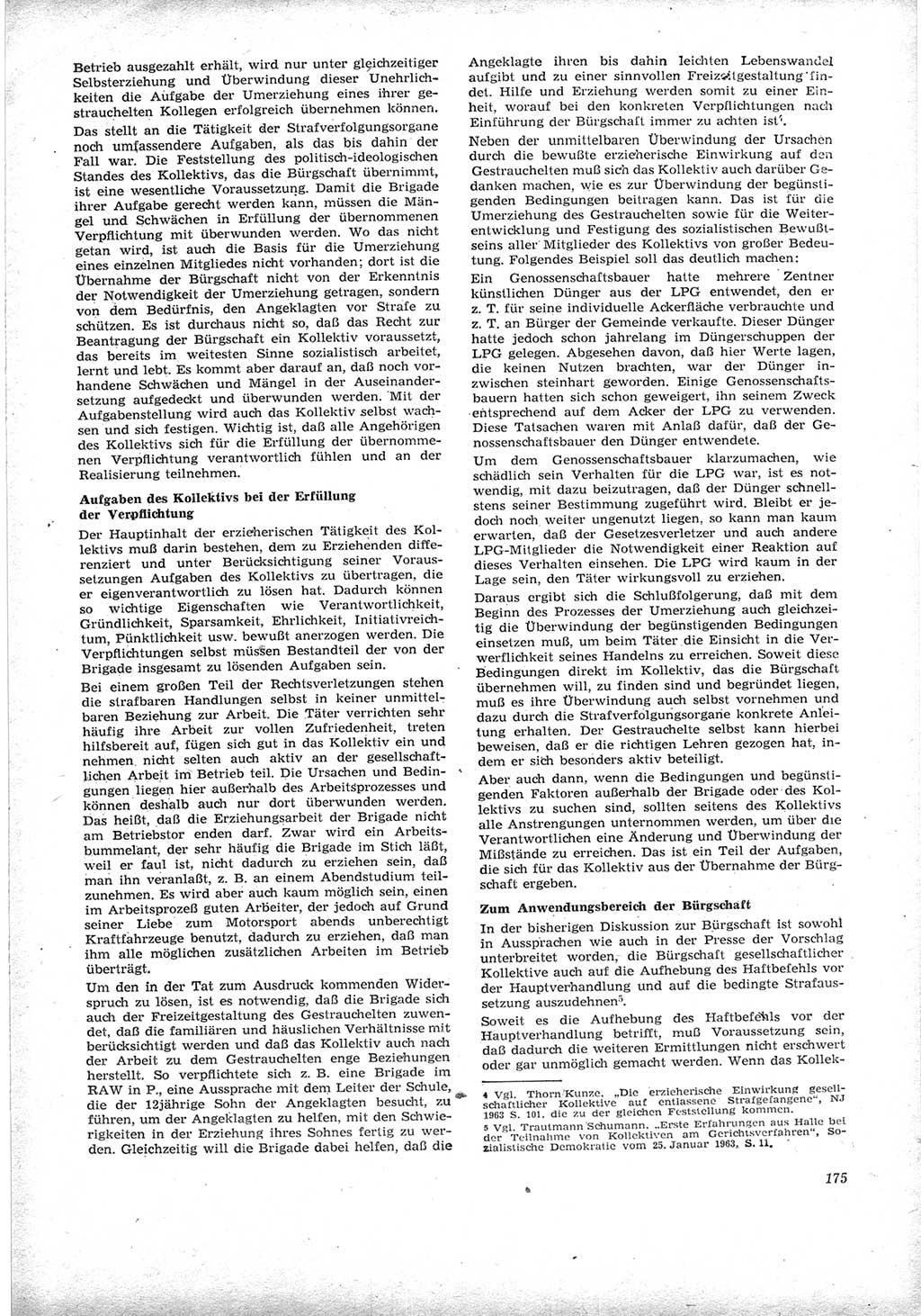 Neue Justiz (NJ), Zeitschrift für Recht und Rechtswissenschaft [Deutsche Demokratische Republik (DDR)], 17. Jahrgang 1963, Seite 175 (NJ DDR 1963, S. 175)