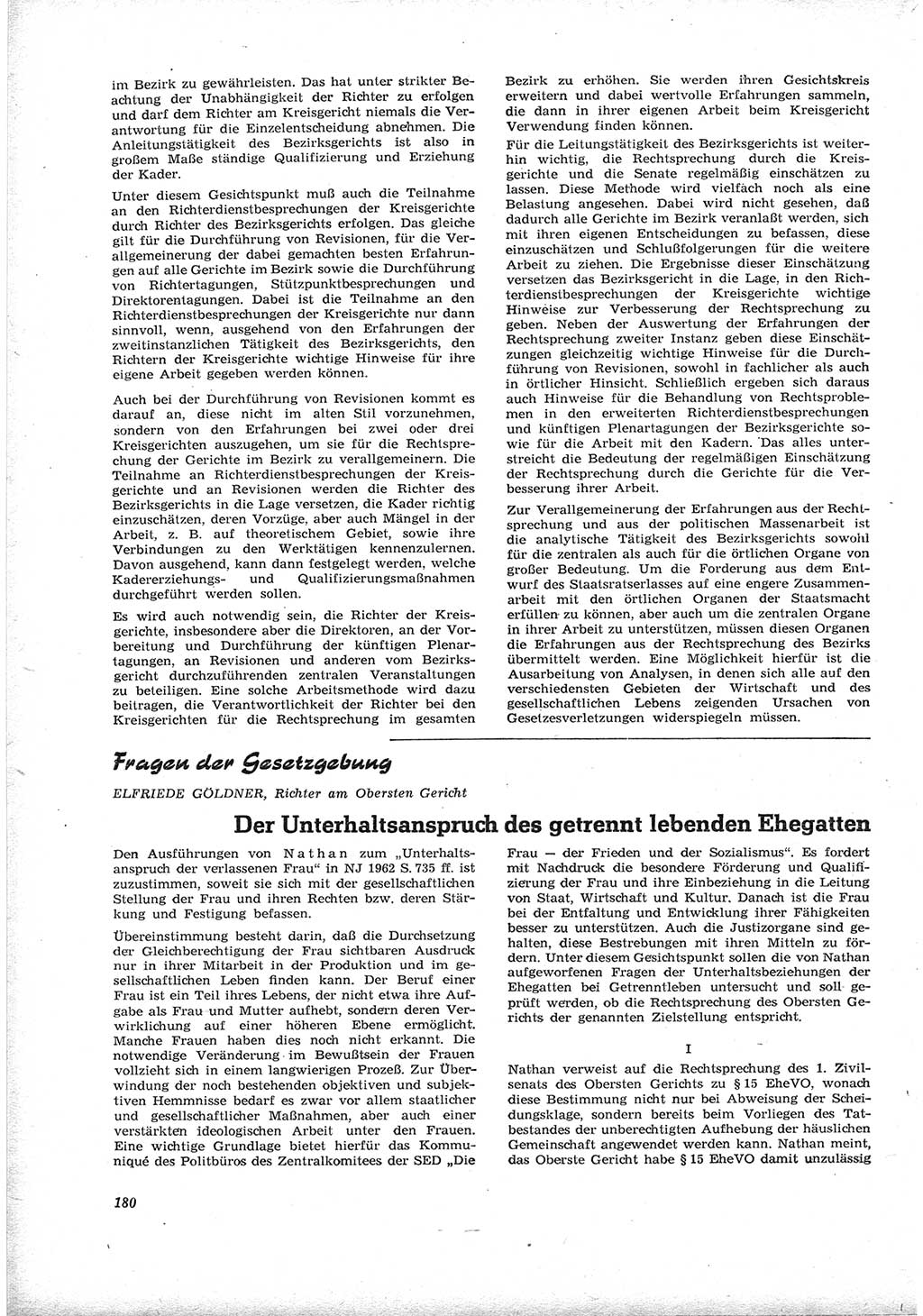 Neue Justiz (NJ), Zeitschrift für Recht und Rechtswissenschaft [Deutsche Demokratische Republik (DDR)], 17. Jahrgang 1963, Seite 180 (NJ DDR 1963, S. 180)