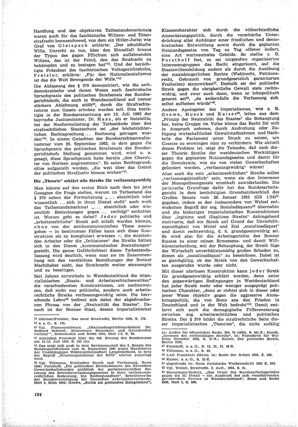Neue Justiz (NJ), Zeitschrift für Recht und Rechtswissenschaft [Deutsche Demokratische Republik (DDR)], 17. Jahrgang 1963, Seite 184 (NJ DDR 1963, S. 184)