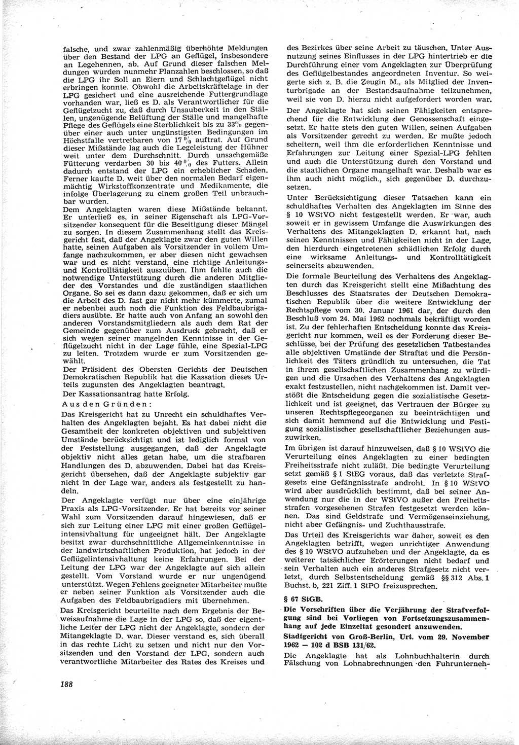 Neue Justiz (NJ), Zeitschrift für Recht und Rechtswissenschaft [Deutsche Demokratische Republik (DDR)], 17. Jahrgang 1963, Seite 188 (NJ DDR 1963, S. 188)