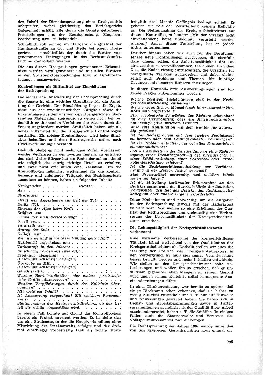 Neue Justiz (NJ), Zeitschrift für Recht und Rechtswissenschaft [Deutsche Demokratische Republik (DDR)], 17. Jahrgang 1963, Seite 205 (NJ DDR 1963, S. 205)