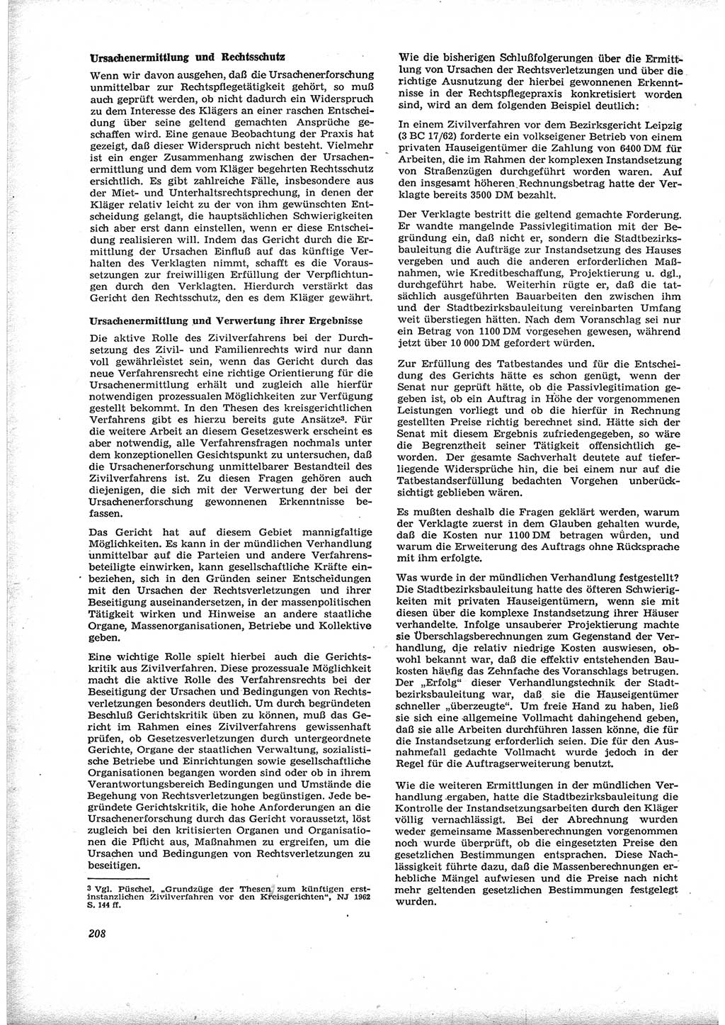 Neue Justiz (NJ), Zeitschrift für Recht und Rechtswissenschaft [Deutsche Demokratische Republik (DDR)], 17. Jahrgang 1963, Seite 208 (NJ DDR 1963, S. 208)