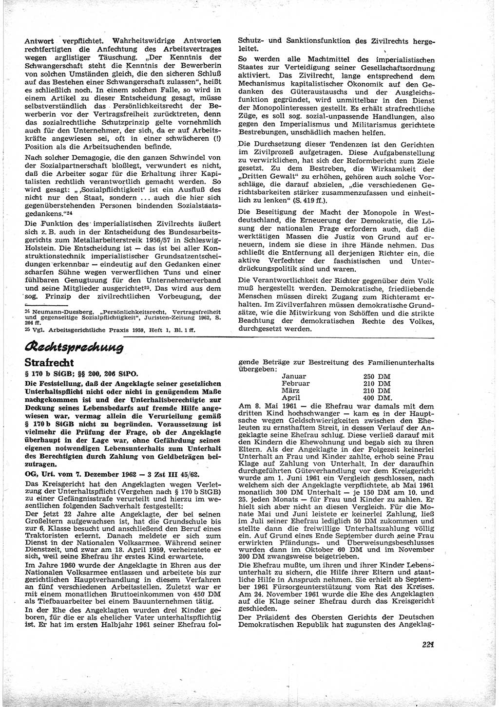 Neue Justiz (NJ), Zeitschrift für Recht und Rechtswissenschaft [Deutsche Demokratische Republik (DDR)], 17. Jahrgang 1963, Seite 221 (NJ DDR 1963, S. 221)