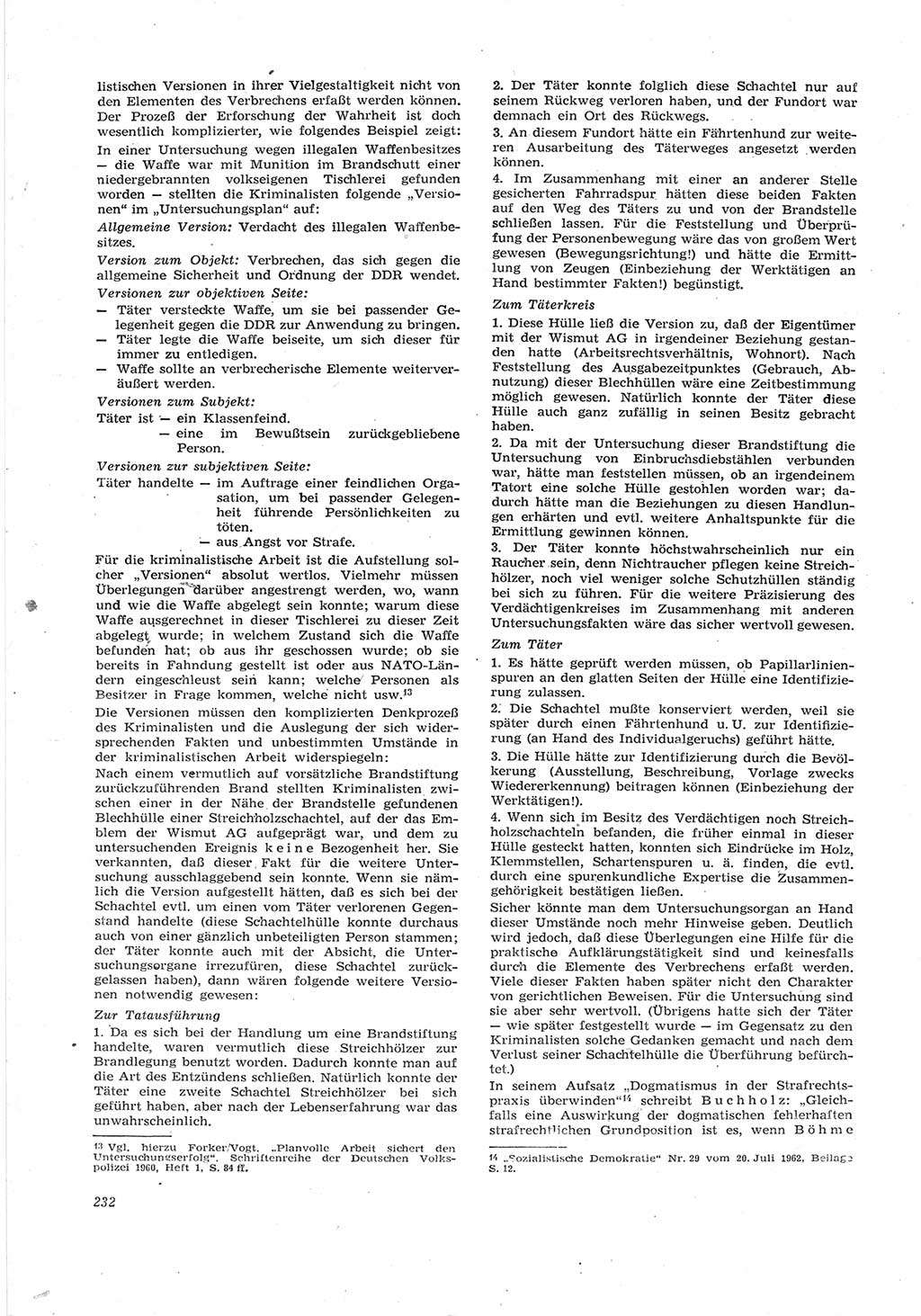 Neue Justiz (NJ), Zeitschrift für Recht und Rechtswissenschaft [Deutsche Demokratische Republik (DDR)], 17. Jahrgang 1963, Seite 232 (NJ DDR 1963, S. 232)