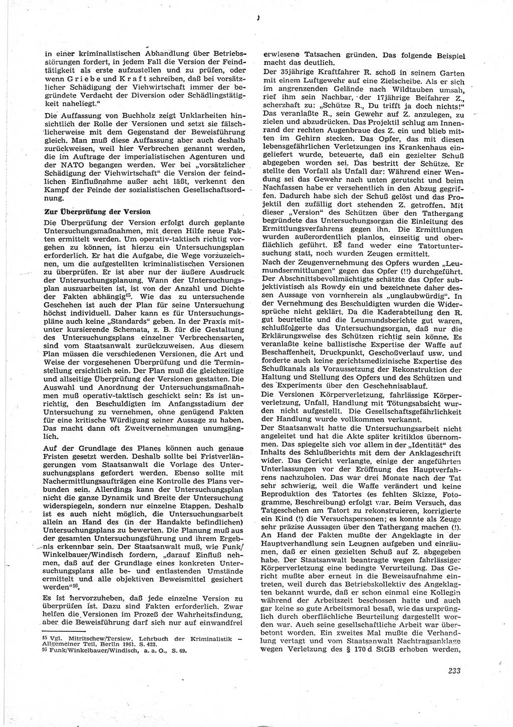Neue Justiz (NJ), Zeitschrift für Recht und Rechtswissenschaft [Deutsche Demokratische Republik (DDR)], 17. Jahrgang 1963, Seite 233 (NJ DDR 1963, S. 233)