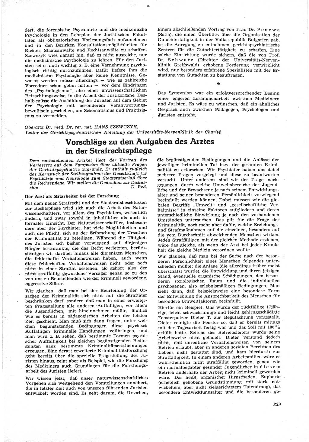 Neue Justiz (NJ), Zeitschrift für Recht und Rechtswissenschaft [Deutsche Demokratische Republik (DDR)], 17. Jahrgang 1963, Seite 239 (NJ DDR 1963, S. 239)
