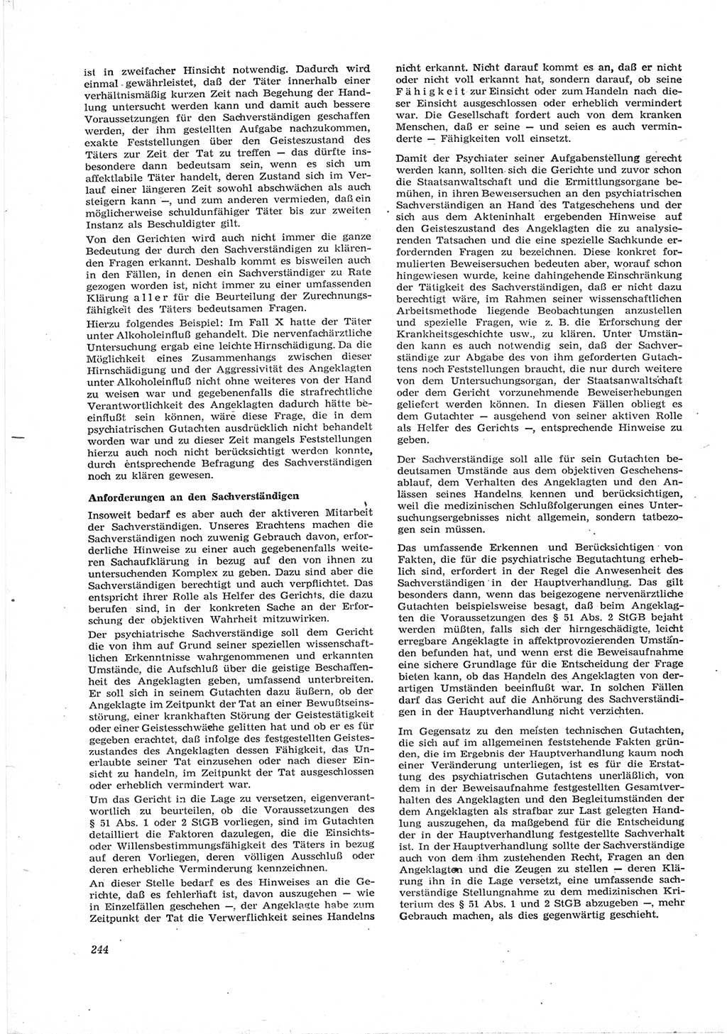 Neue Justiz (NJ), Zeitschrift für Recht und Rechtswissenschaft [Deutsche Demokratische Republik (DDR)], 17. Jahrgang 1963, Seite 244 (NJ DDR 1963, S. 244)