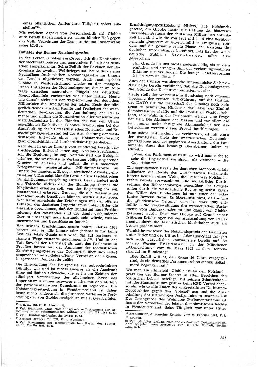 Neue Justiz (NJ), Zeitschrift für Recht und Rechtswissenschaft [Deutsche Demokratische Republik (DDR)], 17. Jahrgang 1963, Seite 251 (NJ DDR 1963, S. 251)