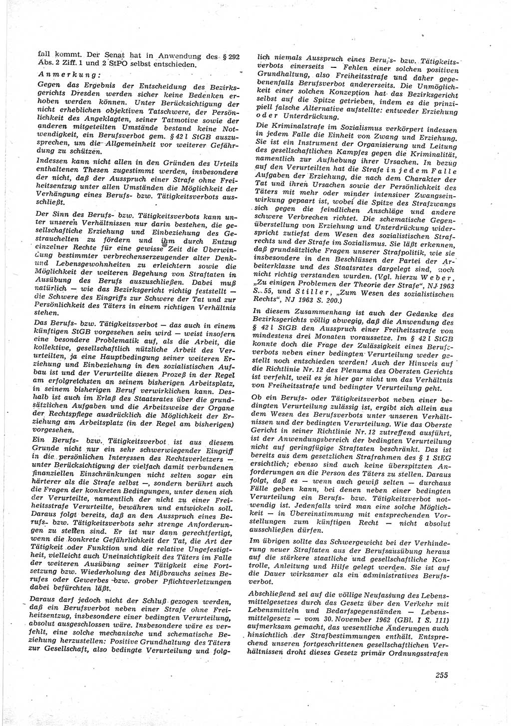 Neue Justiz (NJ), Zeitschrift für Recht und Rechtswissenschaft [Deutsche Demokratische Republik (DDR)], 17. Jahrgang 1963, Seite 255 (NJ DDR 1963, S. 255)
