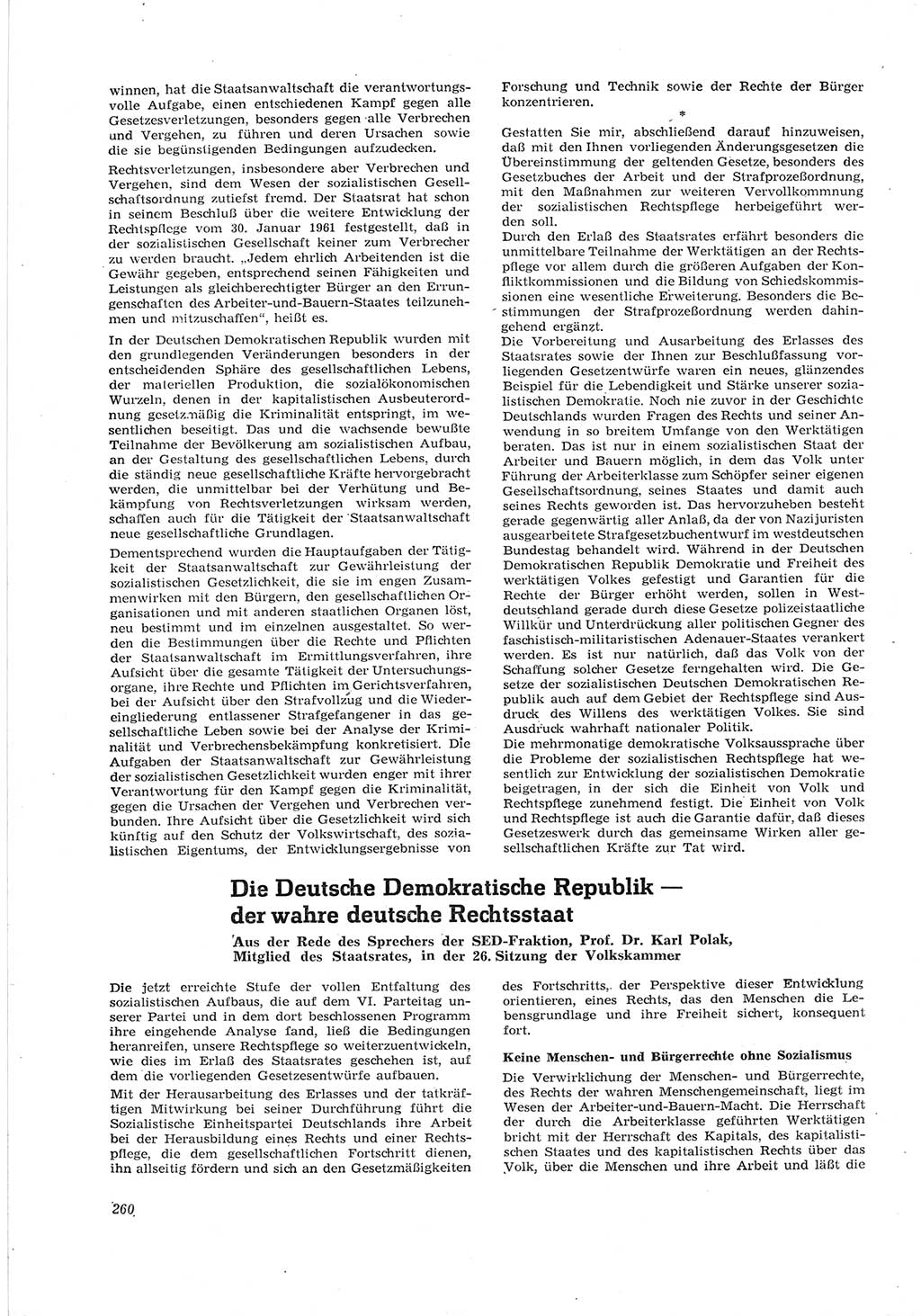 Neue Justiz (NJ), Zeitschrift für Recht und Rechtswissenschaft [Deutsche Demokratische Republik (DDR)], 17. Jahrgang 1963, Seite 260 (NJ DDR 1963, S. 260)