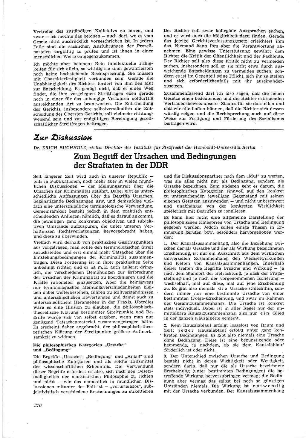 Neue Justiz (NJ), Zeitschrift für Recht und Rechtswissenschaft [Deutsche Demokratische Republik (DDR)], 17. Jahrgang 1963, Seite 270 (NJ DDR 1963, S. 270)