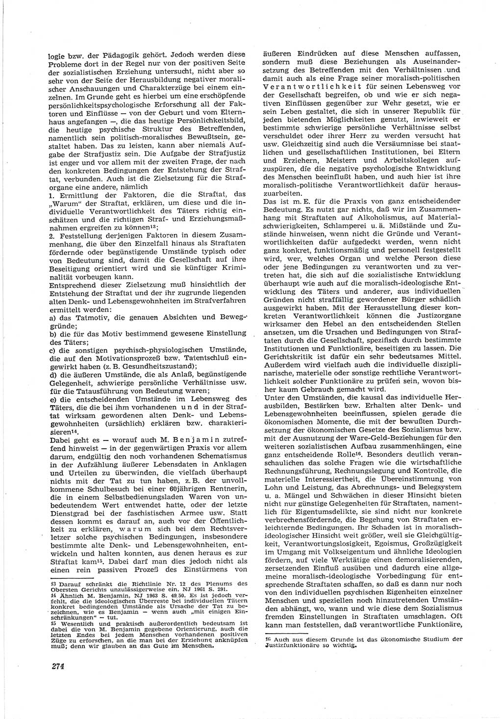 Neue Justiz (NJ), Zeitschrift für Recht und Rechtswissenschaft [Deutsche Demokratische Republik (DDR)], 17. Jahrgang 1963, Seite 274 (NJ DDR 1963, S. 274)