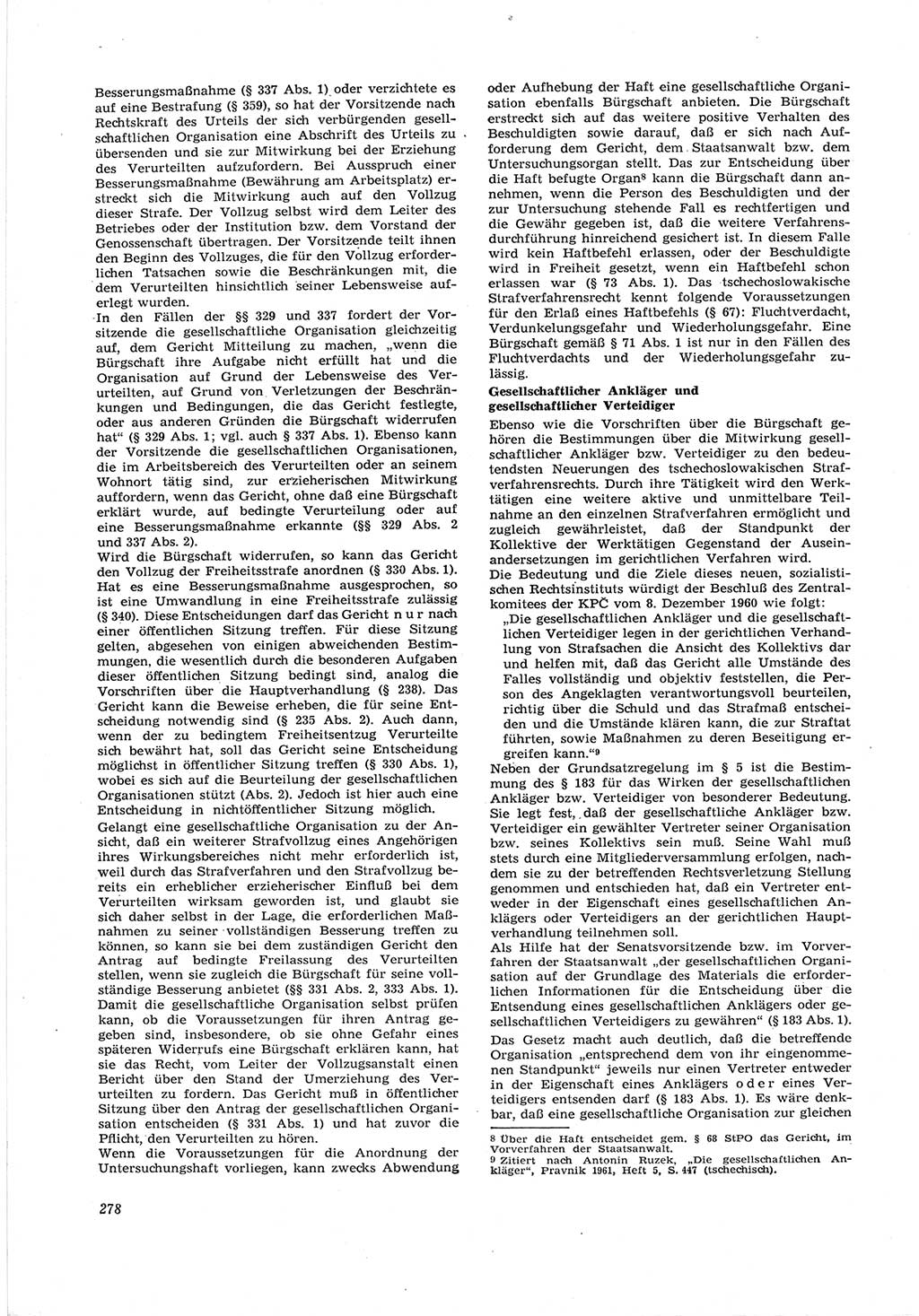 Neue Justiz (NJ), Zeitschrift für Recht und Rechtswissenschaft [Deutsche Demokratische Republik (DDR)], 17. Jahrgang 1963, Seite 278 (NJ DDR 1963, S. 278)