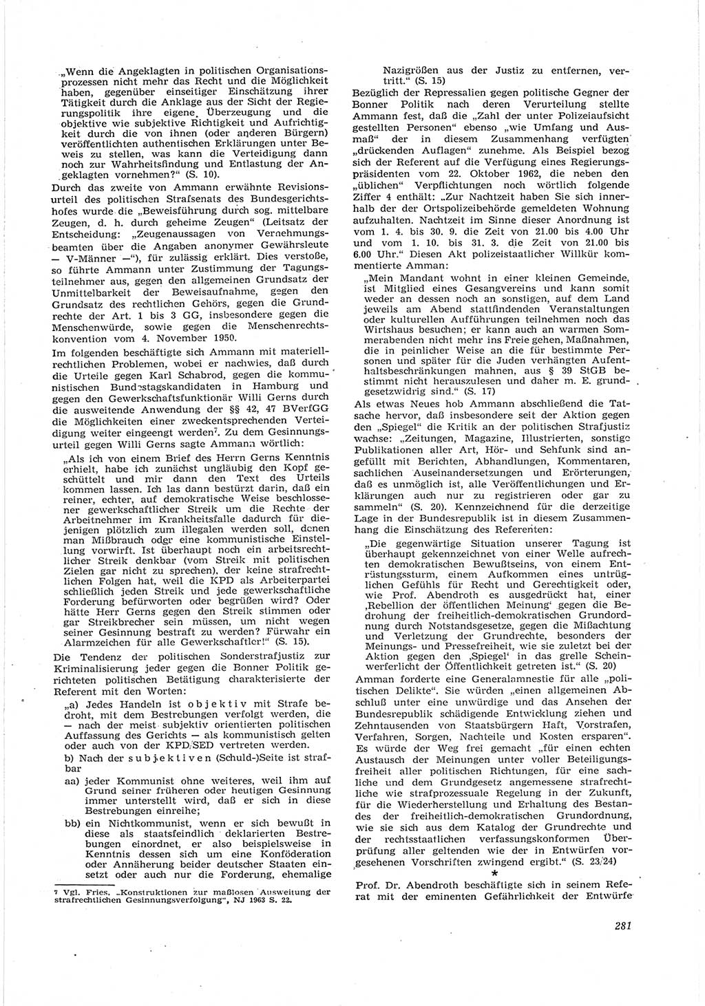 Neue Justiz (NJ), Zeitschrift für Recht und Rechtswissenschaft [Deutsche Demokratische Republik (DDR)], 17. Jahrgang 1963, Seite 281 (NJ DDR 1963, S. 281)