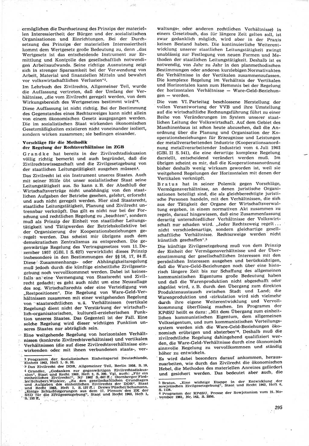 Neue Justiz (NJ), Zeitschrift für Recht und Rechtswissenschaft [Deutsche Demokratische Republik (DDR)], 17. Jahrgang 1963, Seite 295 (NJ DDR 1963, S. 295)