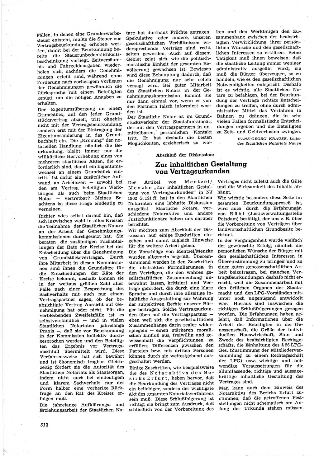 Neue Justiz (NJ), Zeitschrift für Recht und Rechtswissenschaft [Deutsche Demokratische Republik (DDR)], 17. Jahrgang 1963, Seite 312 (NJ DDR 1963, S. 312)
