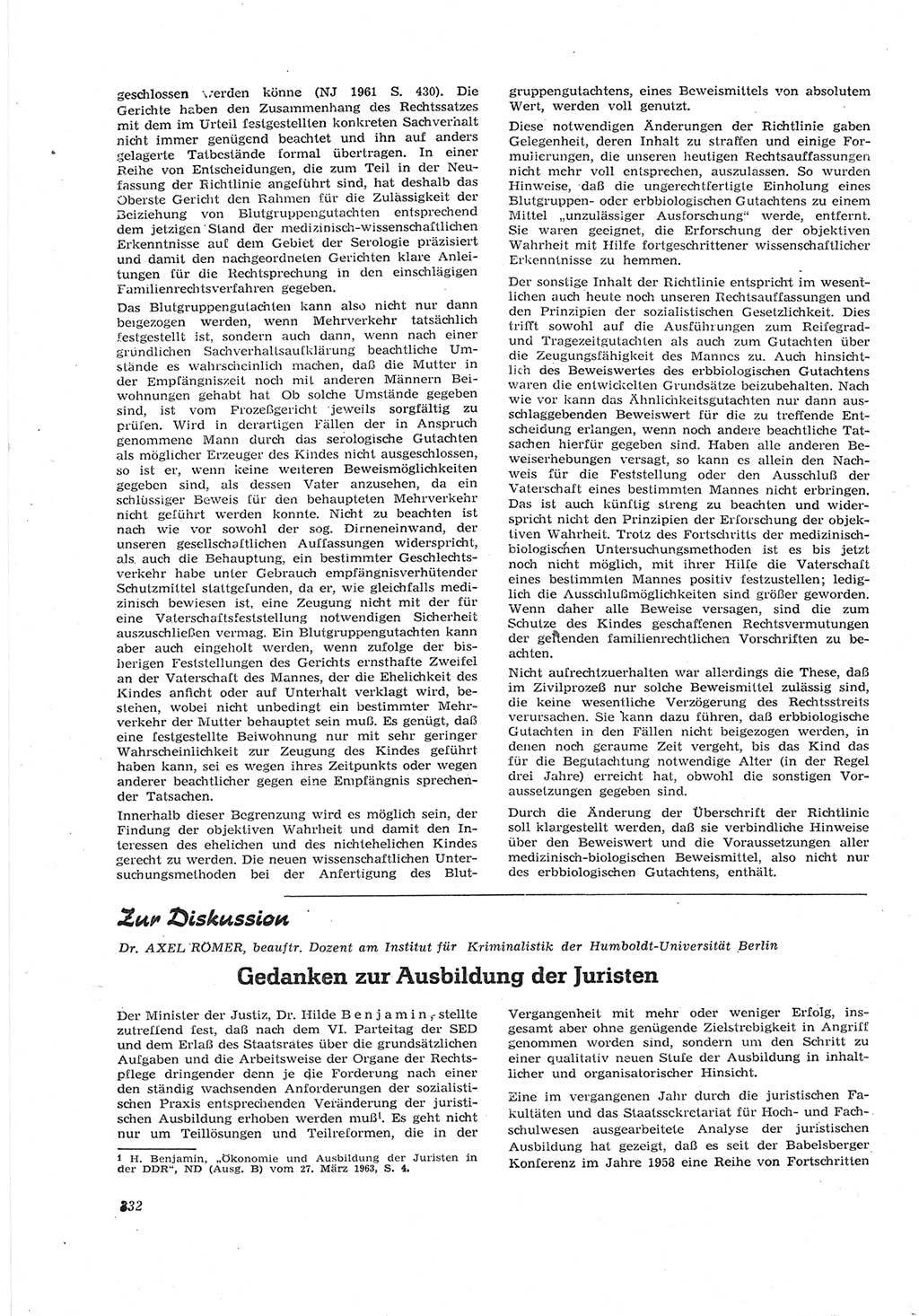 Neue Justiz (NJ), Zeitschrift für Recht und Rechtswissenschaft [Deutsche Demokratische Republik (DDR)], 17. Jahrgang 1963, Seite 332 (NJ DDR 1963, S. 332)
