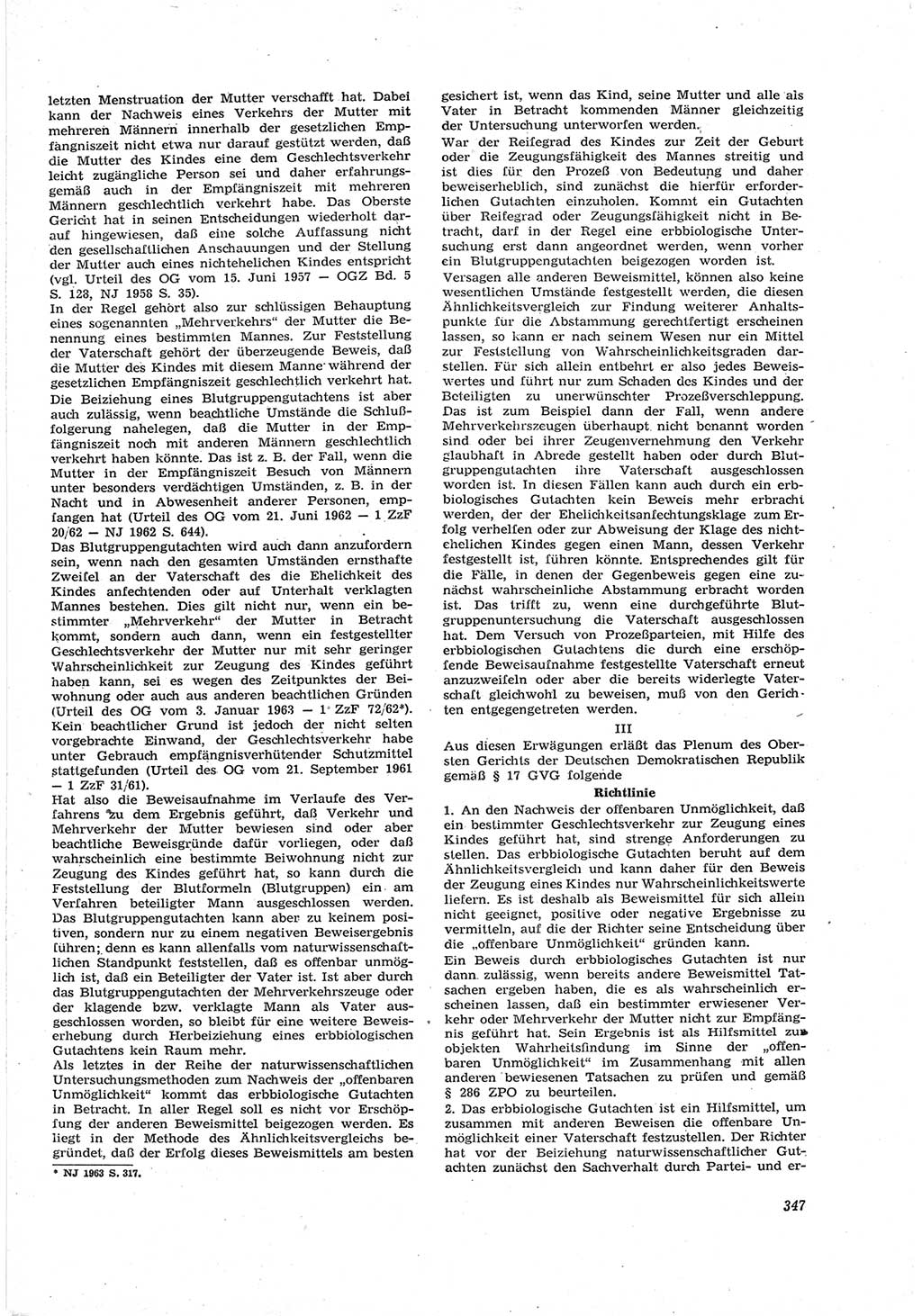 Neue Justiz (NJ), Zeitschrift für Recht und Rechtswissenschaft [Deutsche Demokratische Republik (DDR)], 17. Jahrgang 1963, Seite 347 (NJ DDR 1963, S. 347)